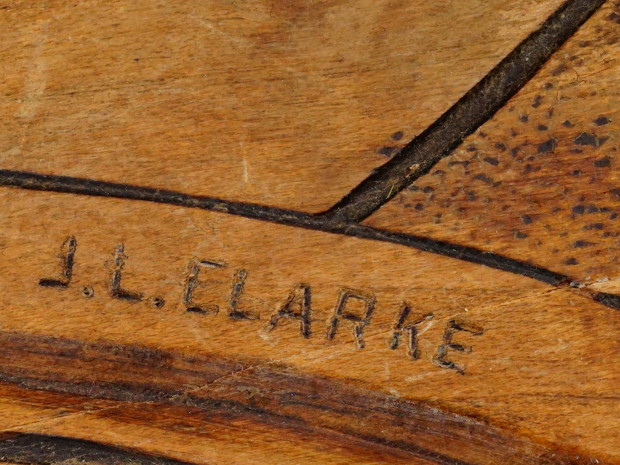 JOHN CLARKE HAND CARVED WOOD HIGH RELIEF BIRDS PLAQUE PIC-4