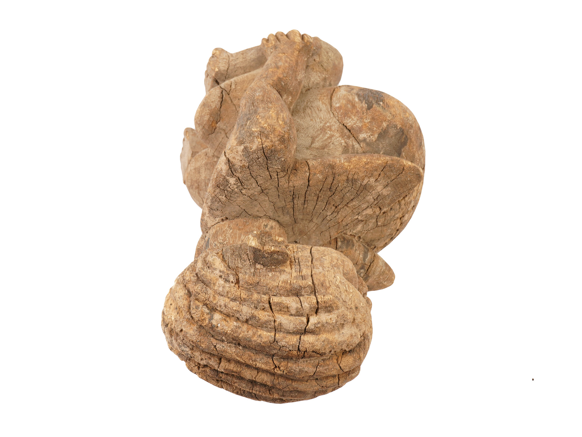 19TH CEN AFRICAN YORUBA CARVED WOOD FERTILITY FIGURE PIC-4