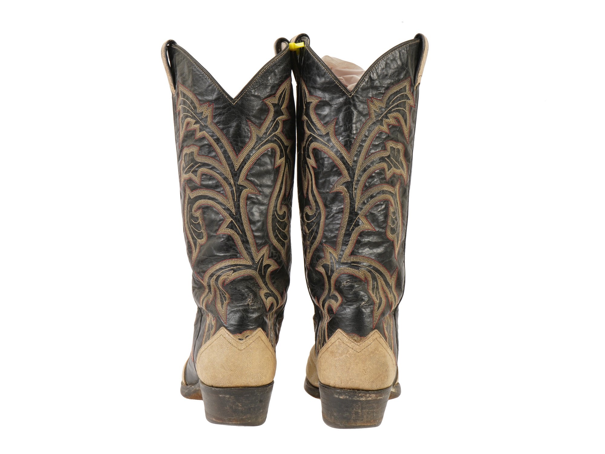 VINTAGE AMERICAN TEXAS LARRY MAHAN COWBOY BOOTS PIC-4