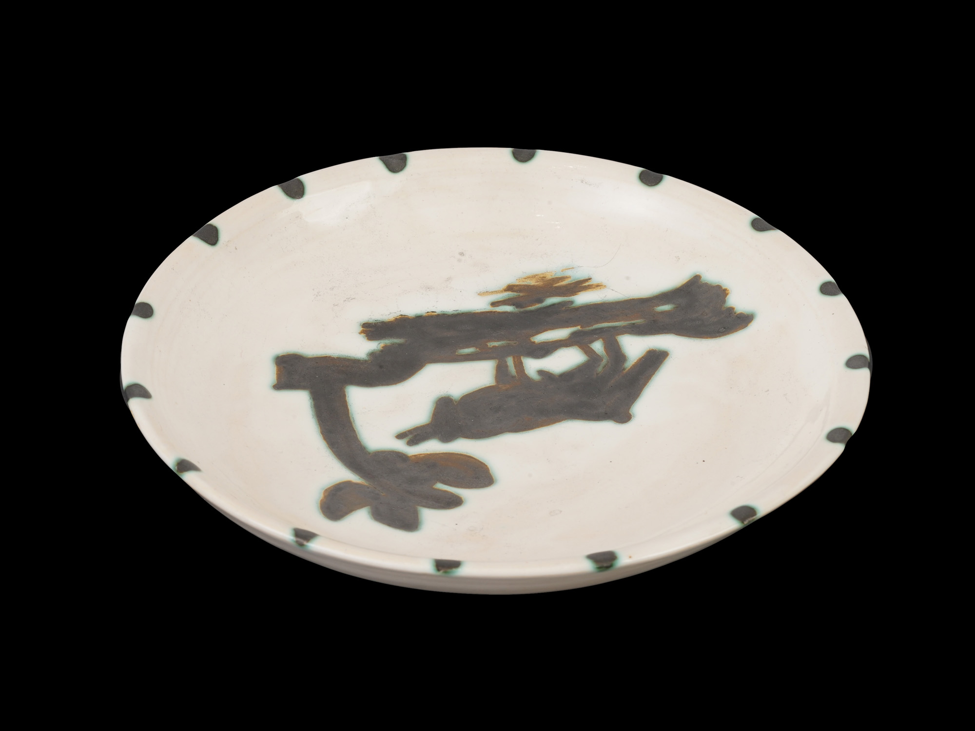 LTD PICASSO EDITION BULL GLAZE POTTERY CERAMIC PLATE PIC-1