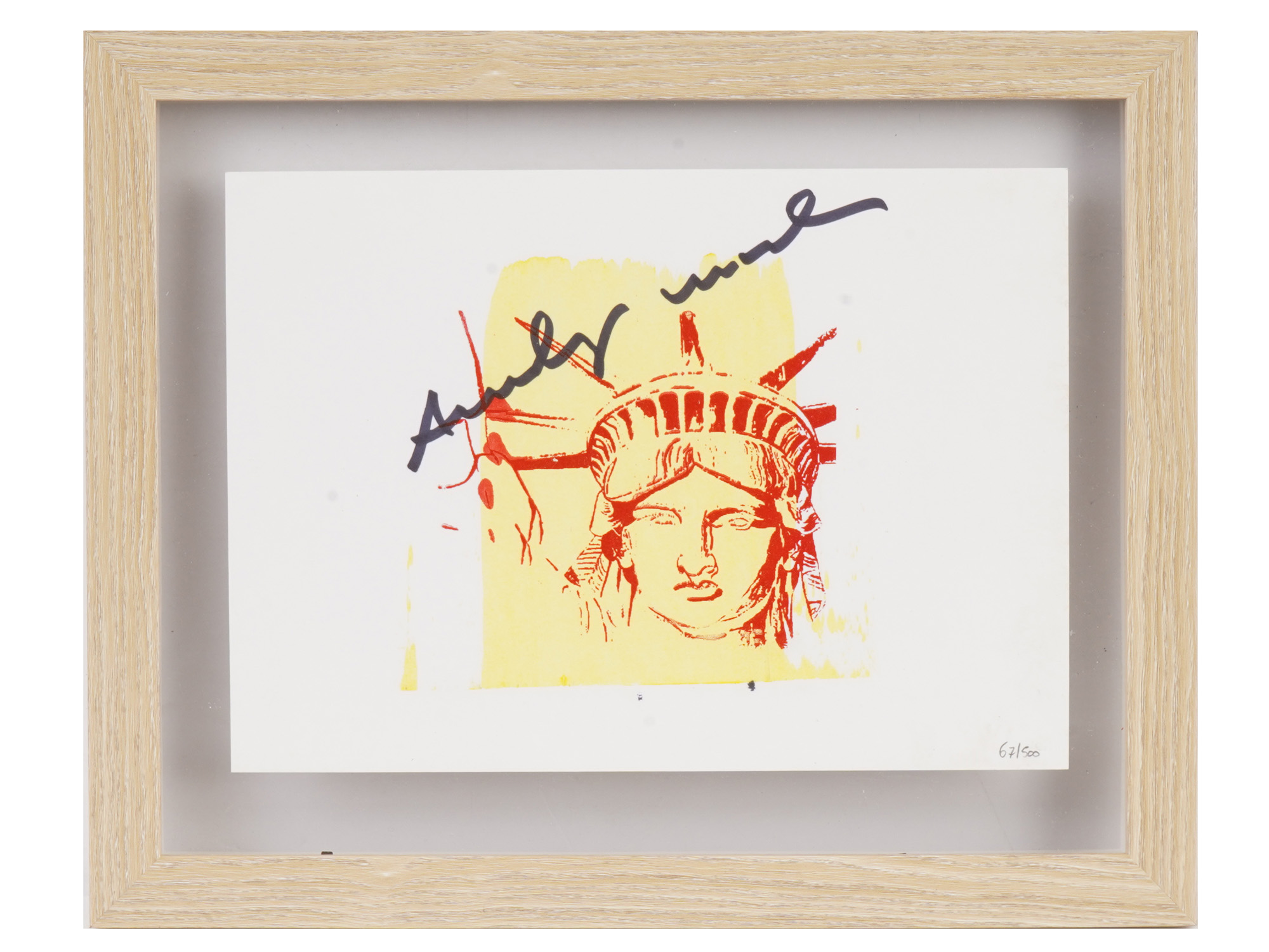 AMERICAN LITHOGRAPH AFTER ANDY WARHOL STATUE OF LIBERTY PIC-