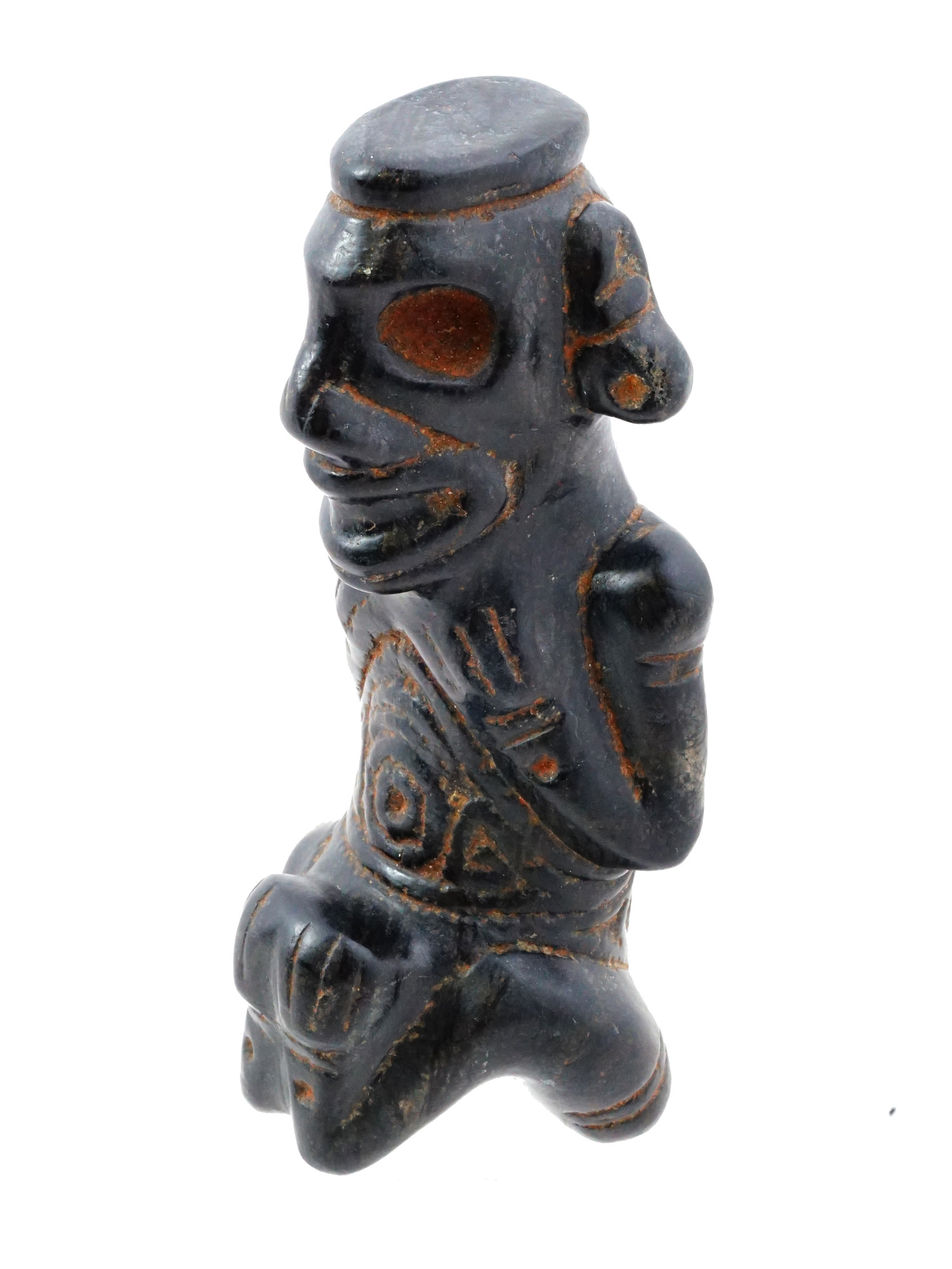 ANCIENT PRE COLUMBIAN CARVED HARDSTONE FIGURE PIC-