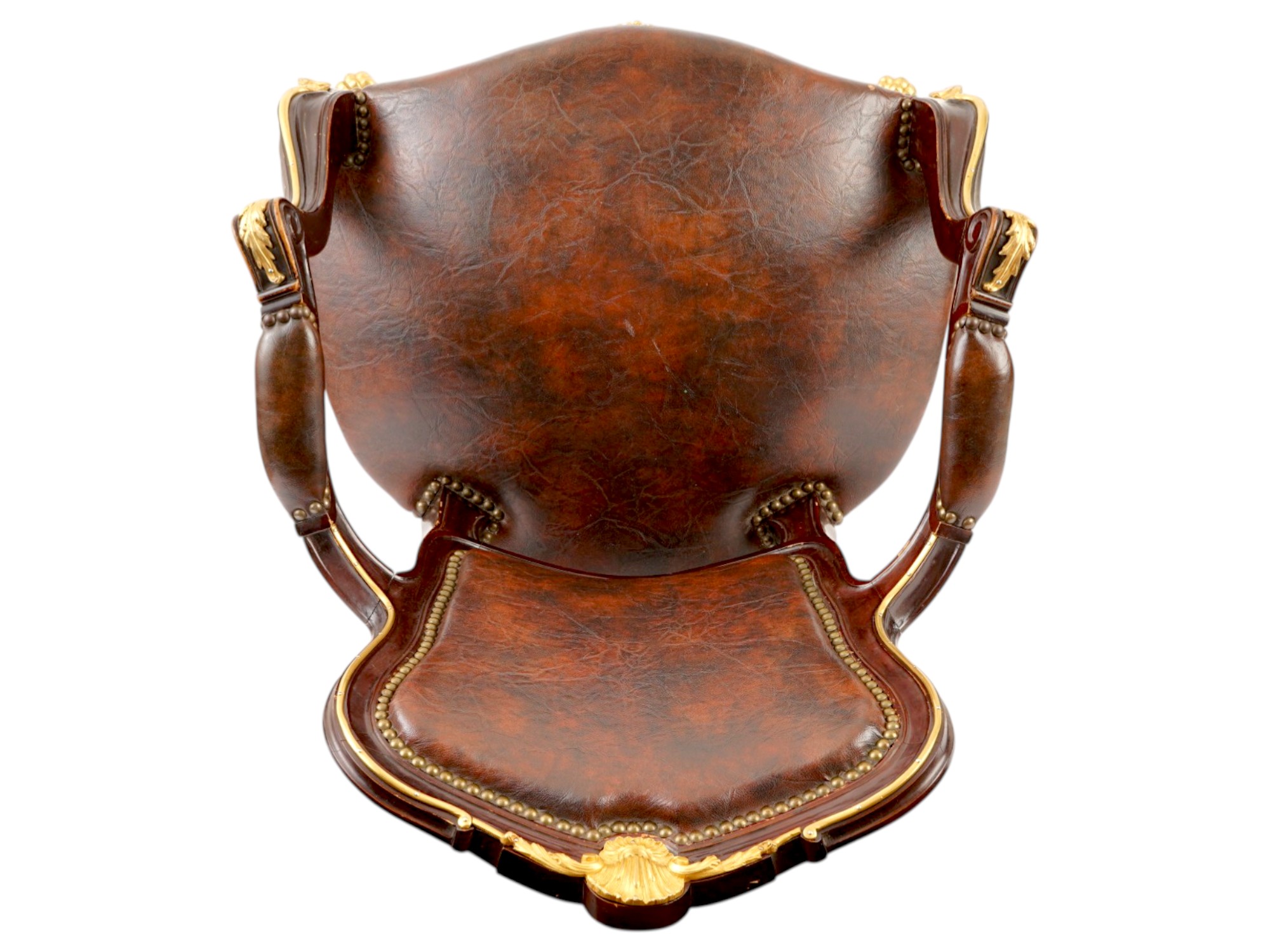 FRENCH FRANCOIS LINKE STYLE ORMOLU AND WOOD ARMCHAIR PIC-4