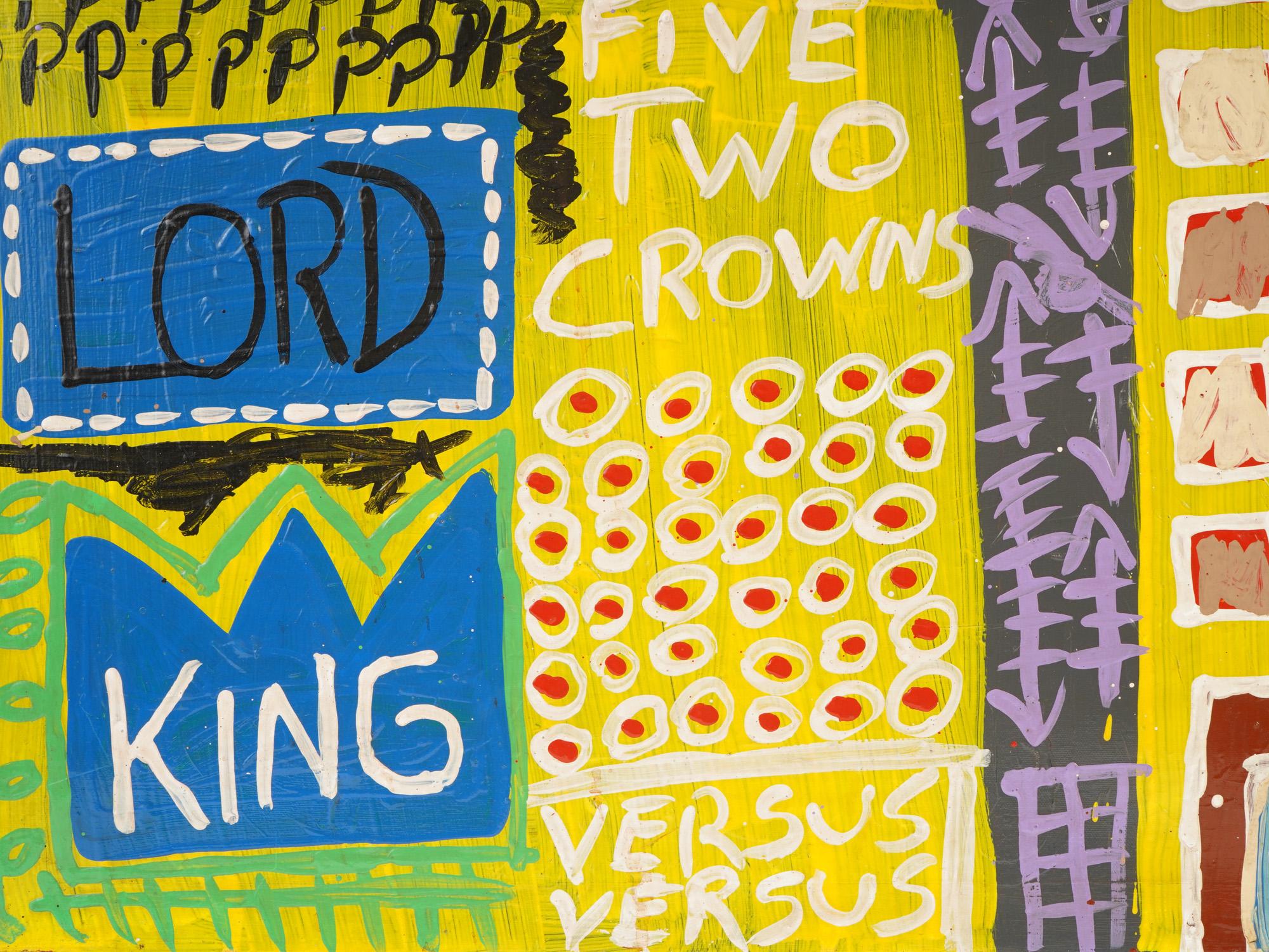 JEAN MICHEL BASQUIAT MANNER ACRYLIC PAINTING W COA PIC-2