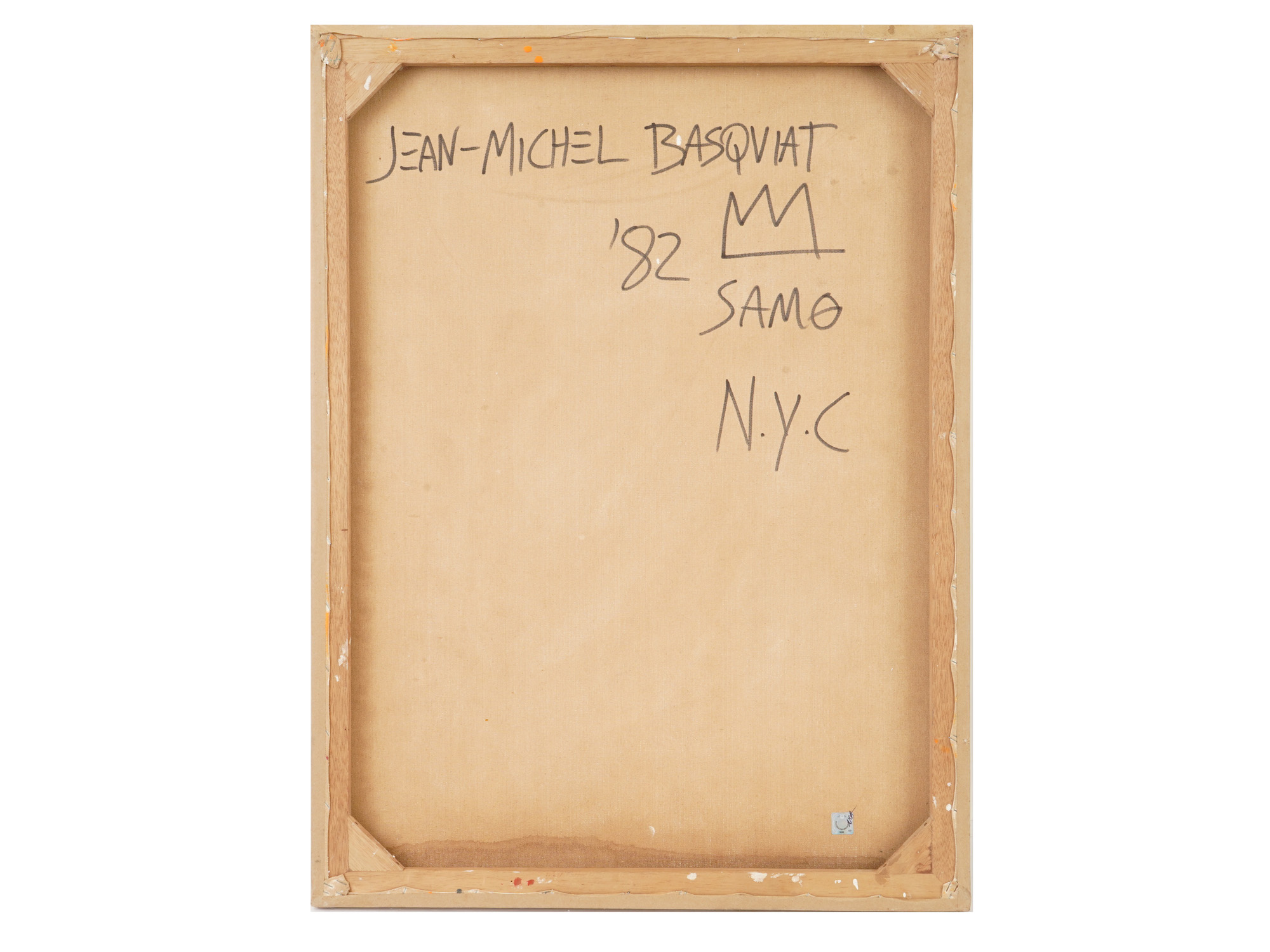 JEAN MICHEL BASQUIAT MANNER ACRYLIC PAINTING W COA PIC-4