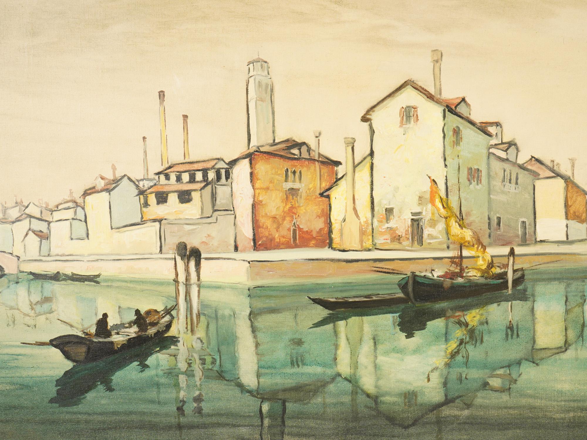 ITALIAN OIL CITYSCAPE PAINTING SIGNED ABBIDTI PIC-1