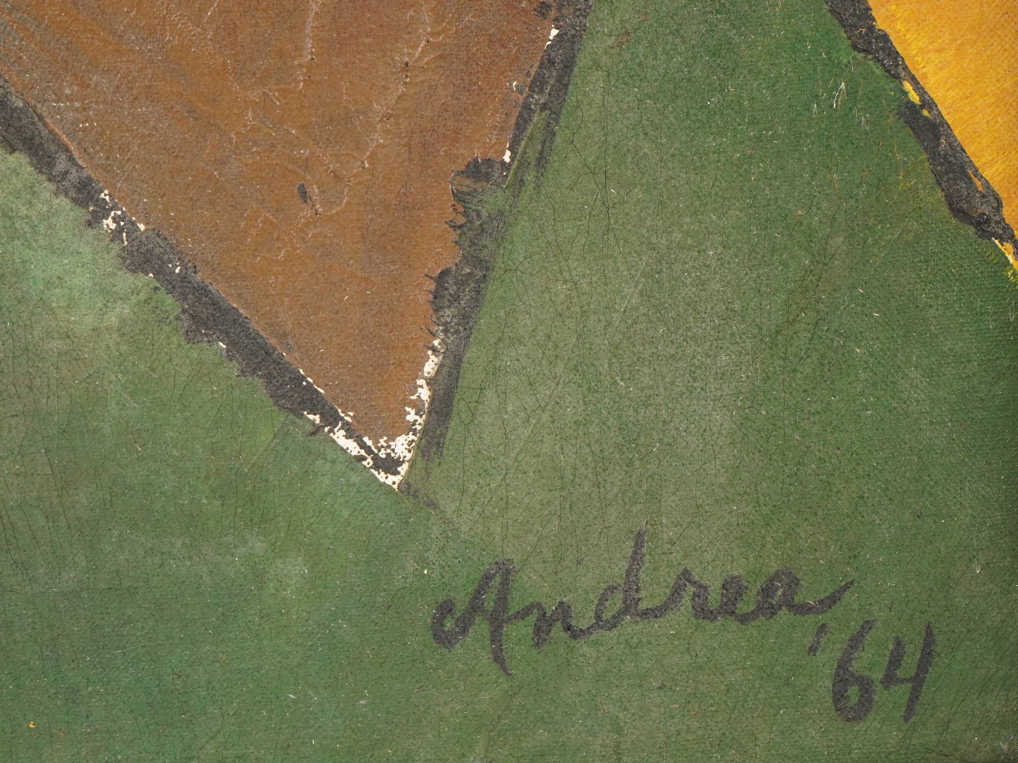 ABSTRACT PORTRAIT OIL PAINTING SIGNED BY THE ARTIST PIC-2