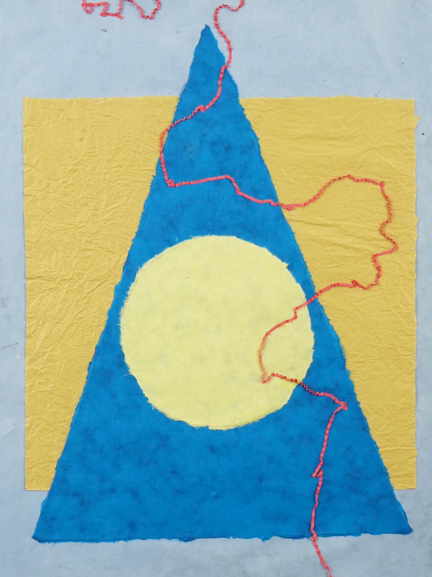 ABSTRACT COMPOSITION MIXED MEDIA PAINTING PIC-1