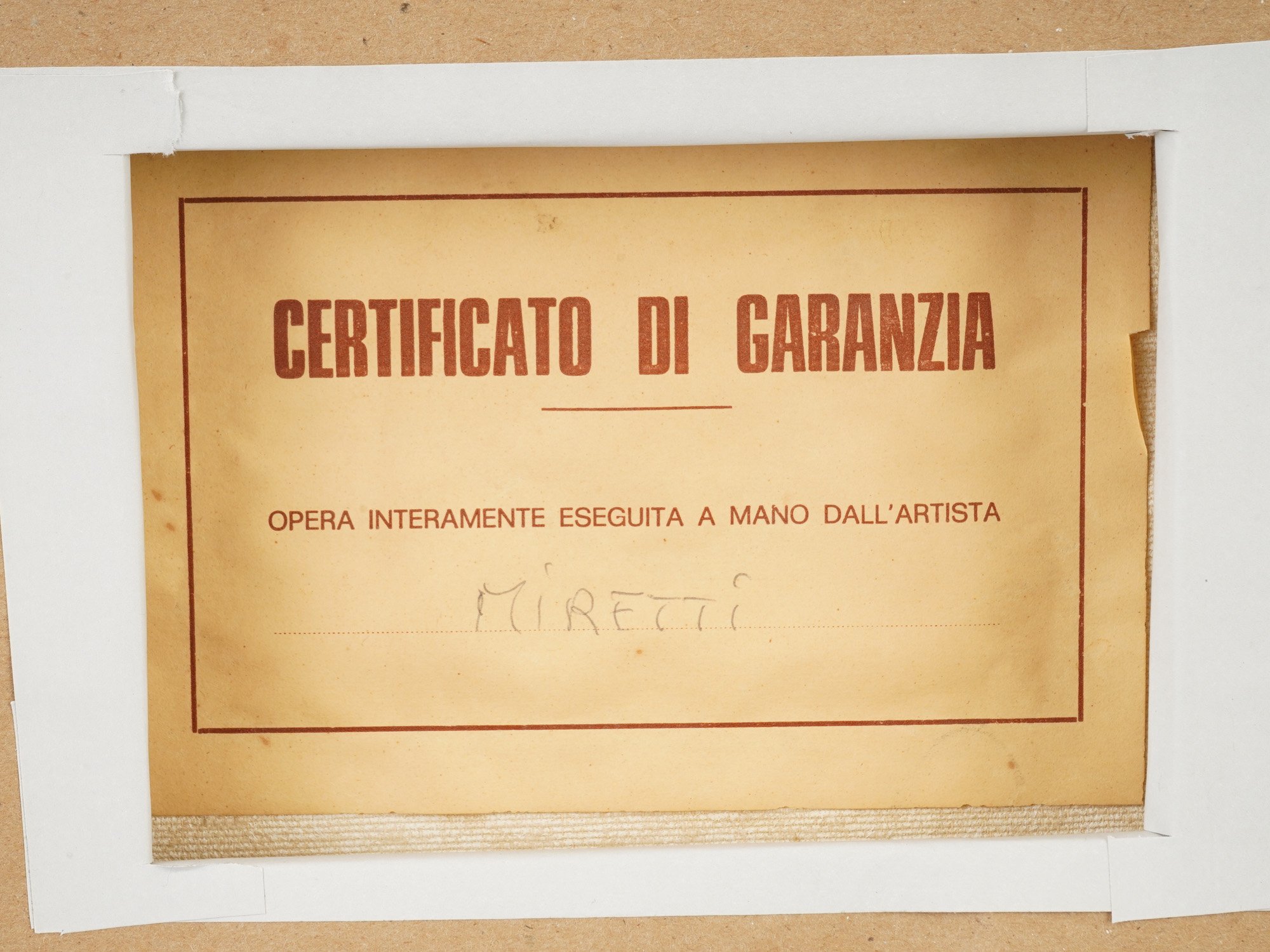 ABSTRACT MODERNIST PAINTING SIGNED MIRETTI W COA PIC-5