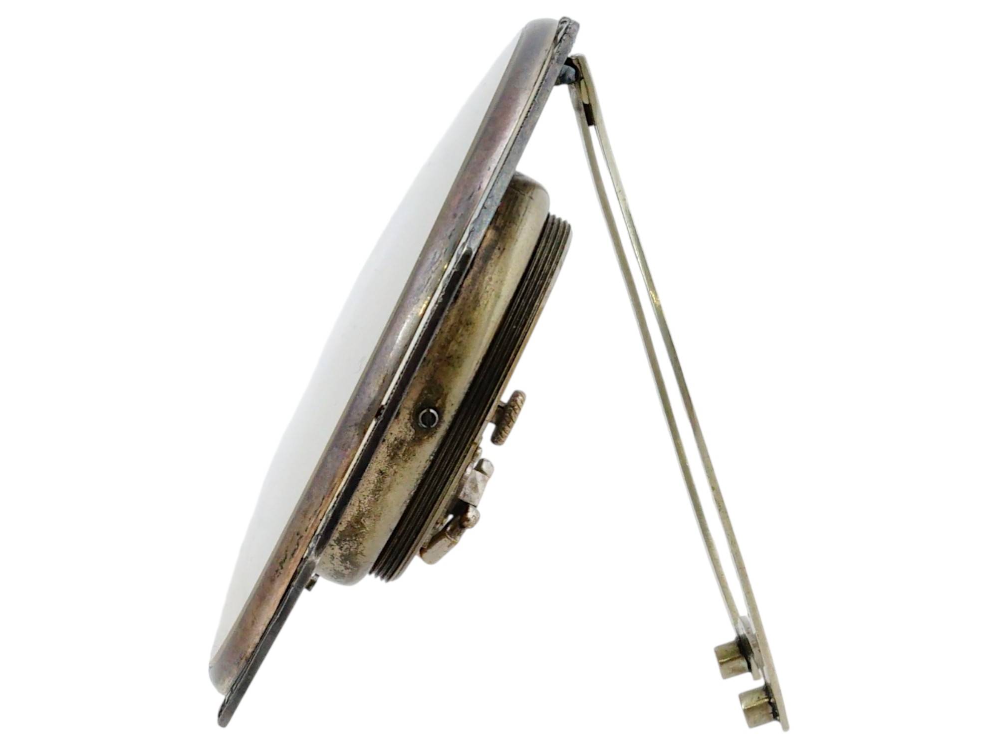 ART DECO DESK ENAMEL CLOCK WITH ROOSTER PIC-2