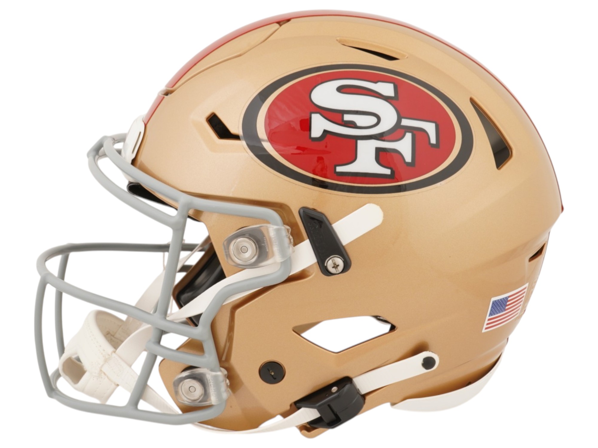 FRANK GORE SIGNED 49ERS SPEEDFLEX HELMET PIC-2
