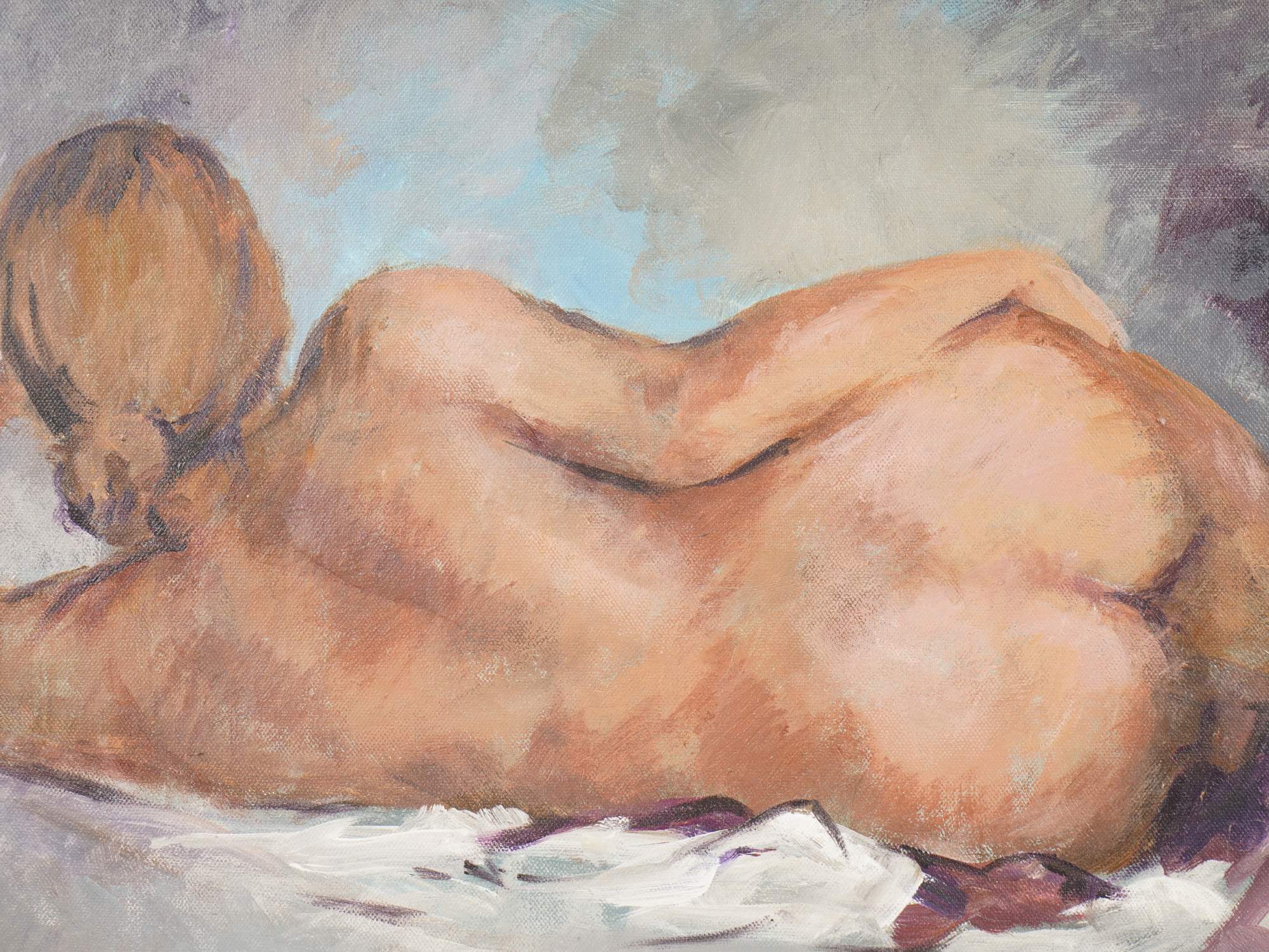 AMERICAN NUDE PORTRAIT OIL PAINTING BY ORVAL KIPP PIC-1
