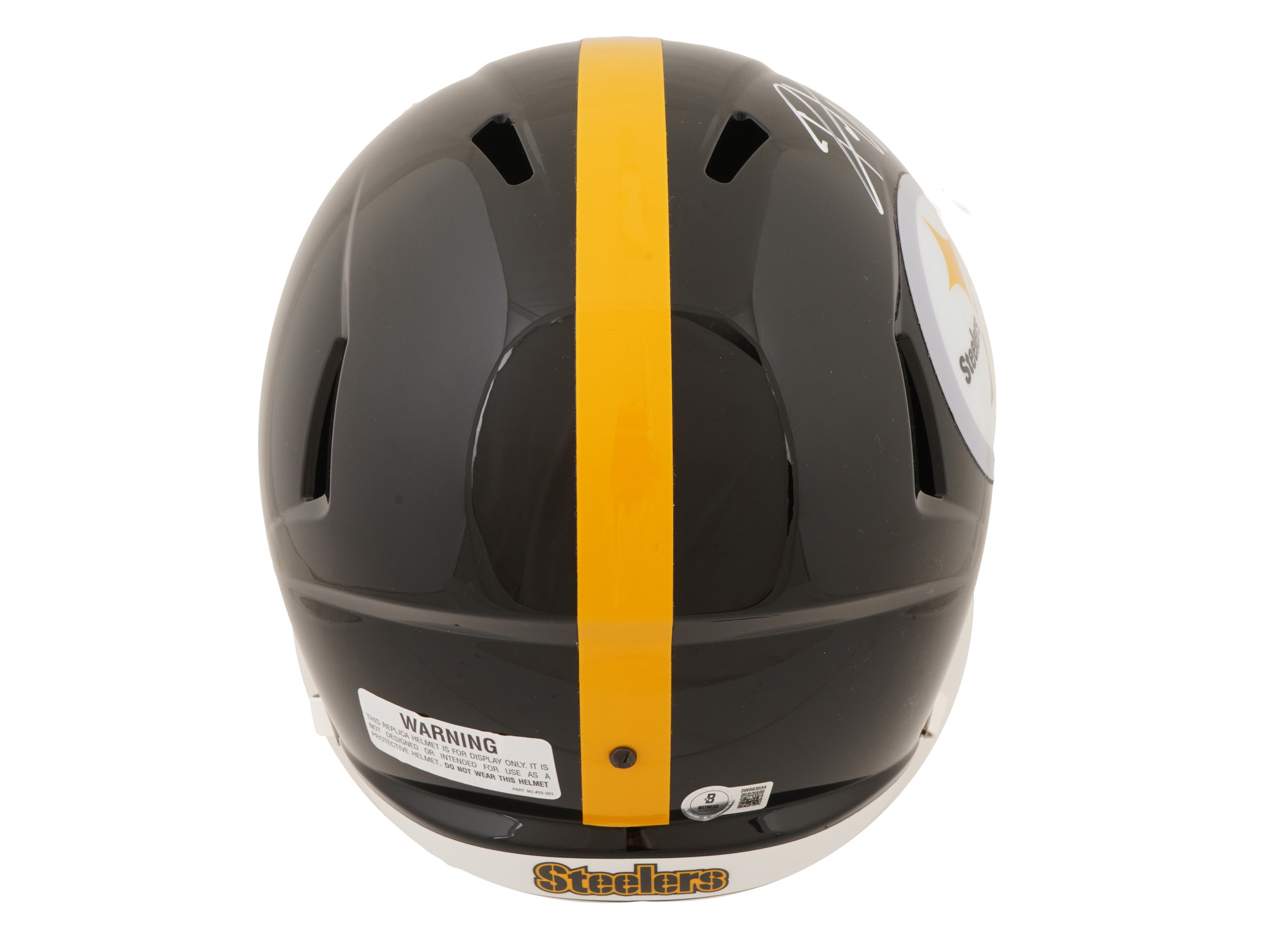 ROMAN WILSON SIGNED STEELERS REPLICA HELMET BECKETT COA PIC-3