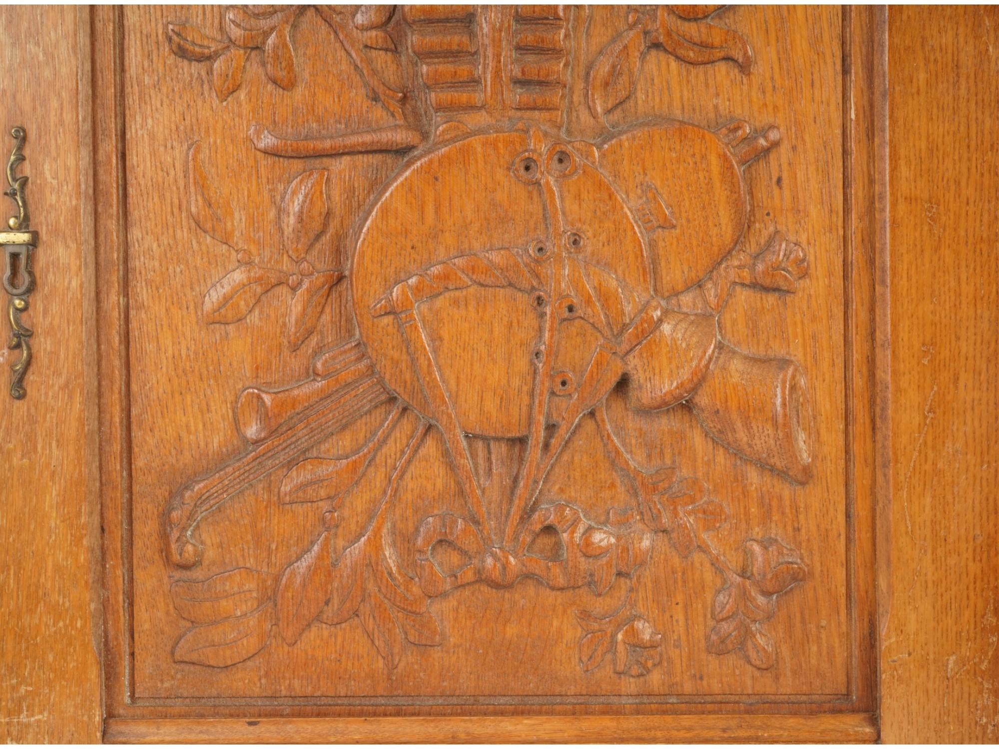 ANTIQUE HAND CARVED WOODEN PANELS CABINET DOORS PIC-8