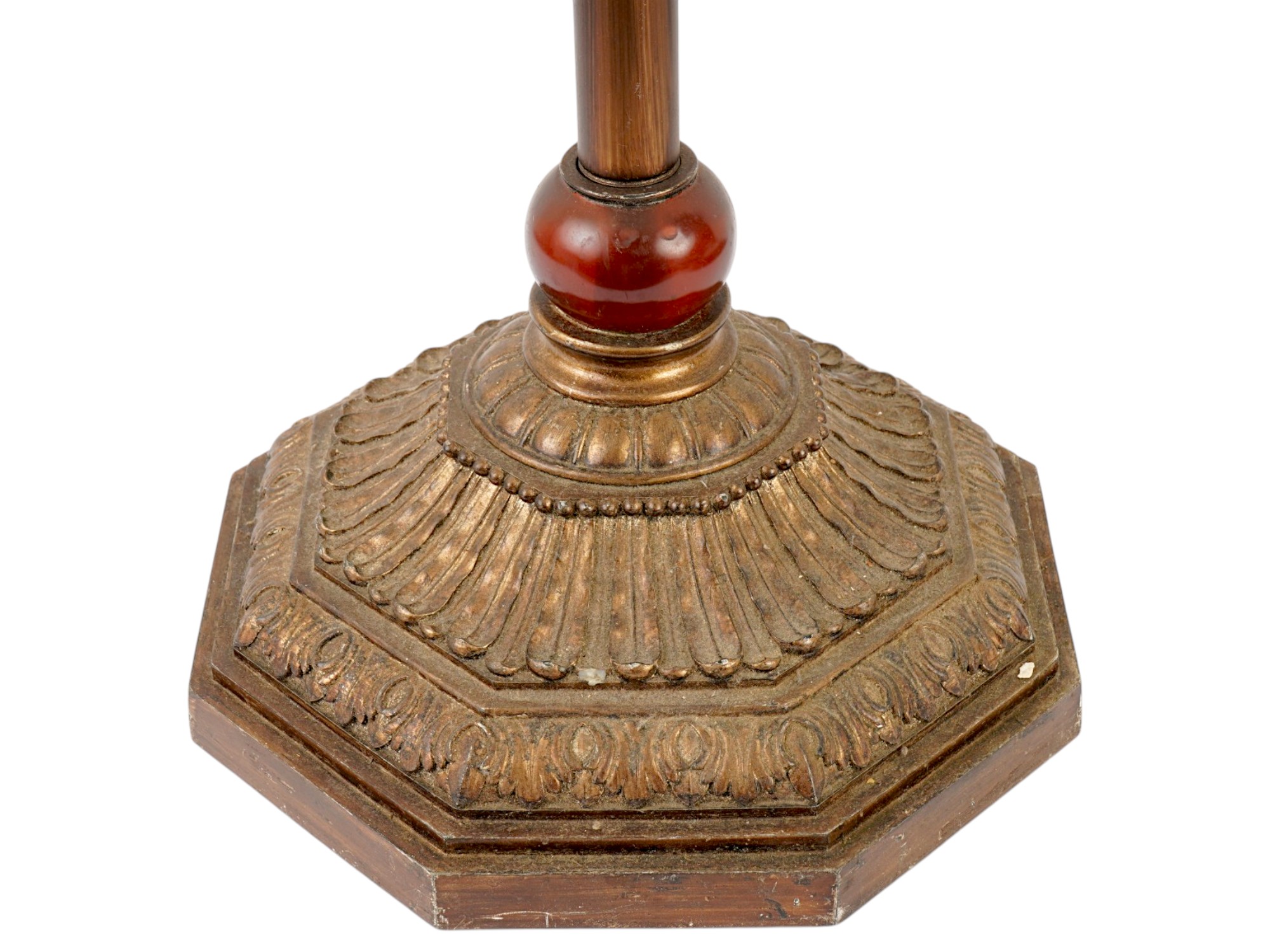 VINTAGE BRIDGE FLOOR LAMP WITH A PLEATED LINEN SHADE PIC-12