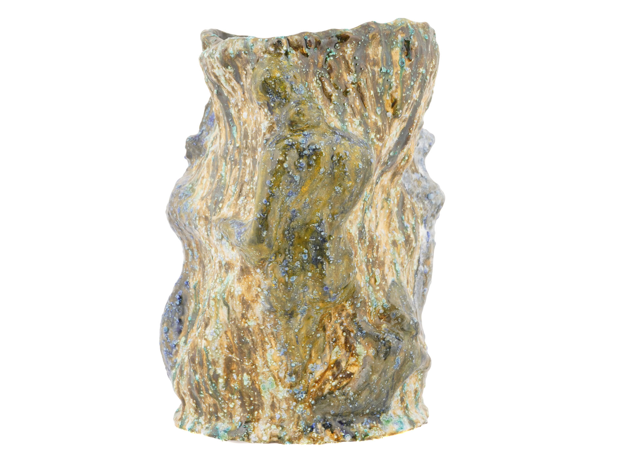 ATTR TO RUDY AUTIO VINTAGE AMERICAN STUDIO CERAMIC VASE PIC-2