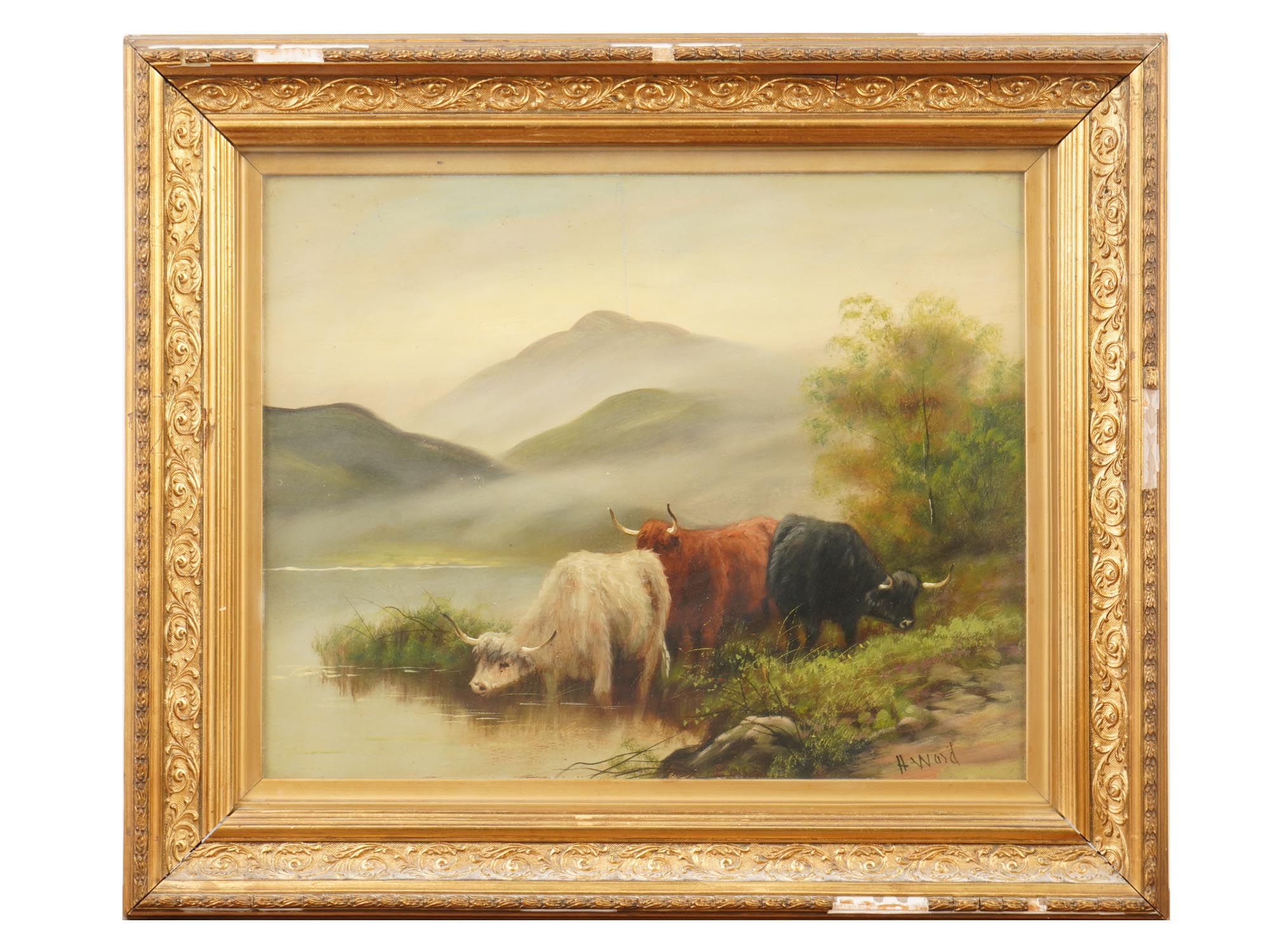 PASTORAL LANDSCAPE OIL PAINTING SIGNED BY ARTIST PIC-