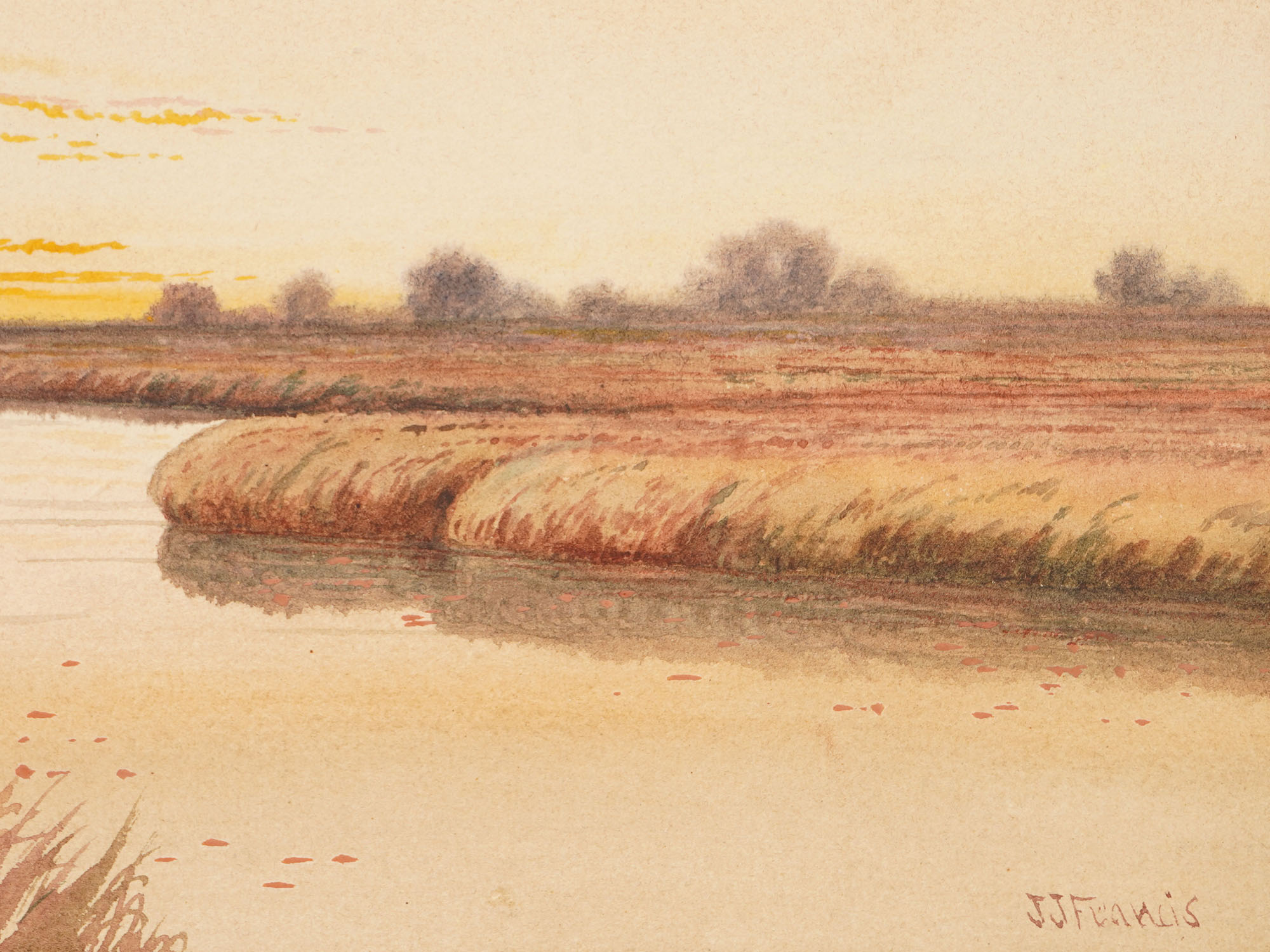 AMERICAN WATERCOLOR PAINTING BY JOHN JESSE FRANCIS PIC-2