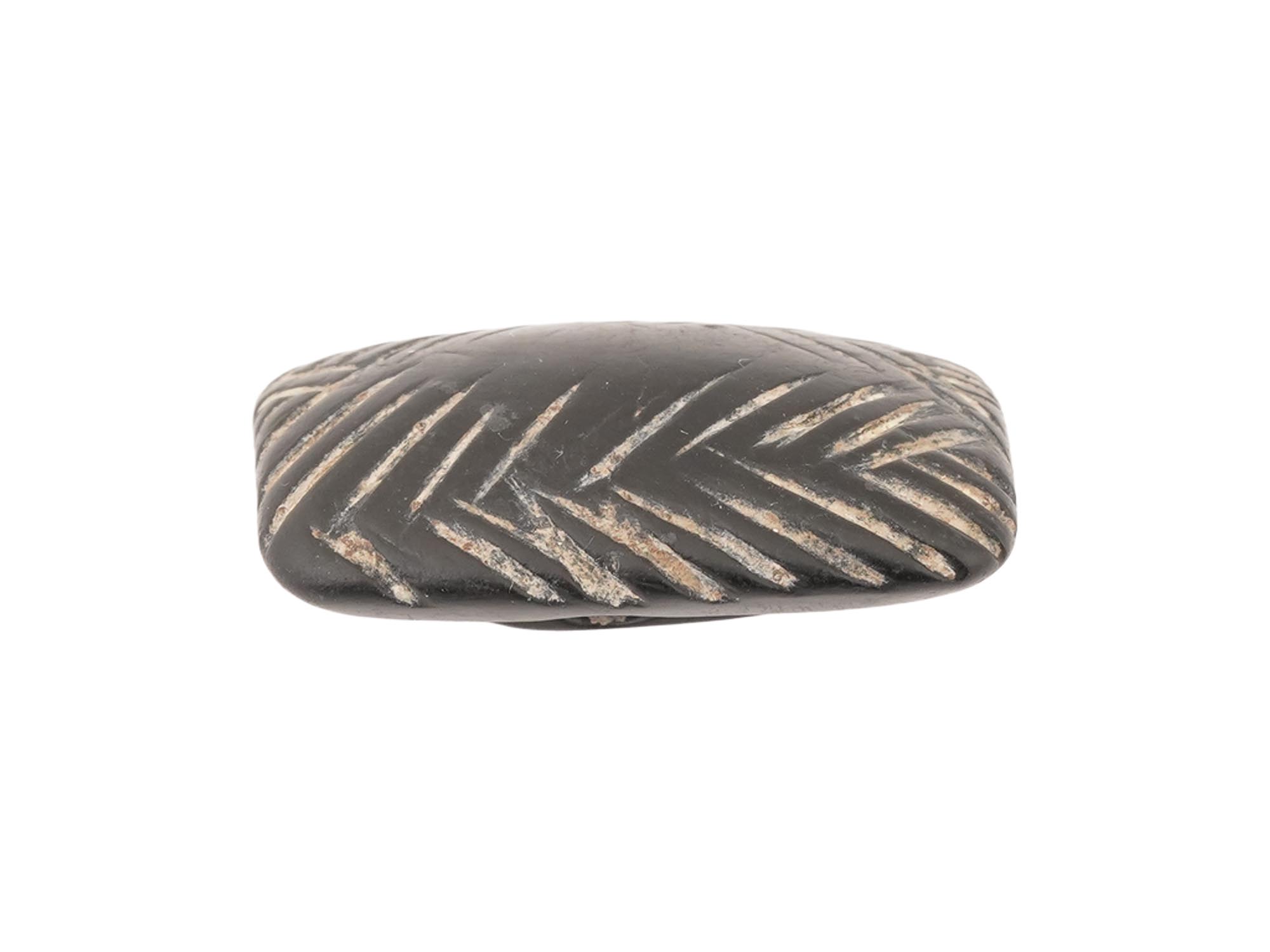 ANCIENT EGYPTIAN STEATITE STAMP SEAL WITH WREATH DESIGN PIC-3