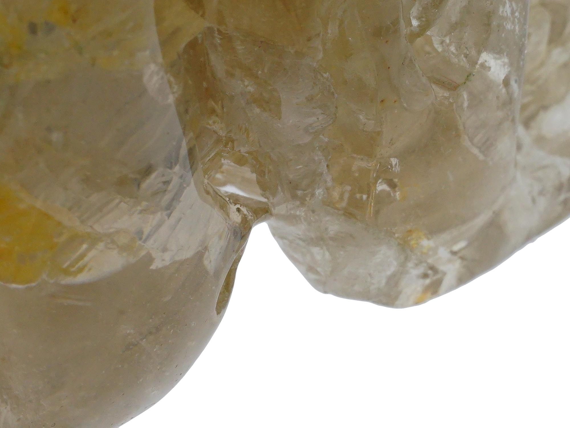 HAND CARVED QUARTZ STONE SCULL DECORATIVE FIGURINE PIC-8