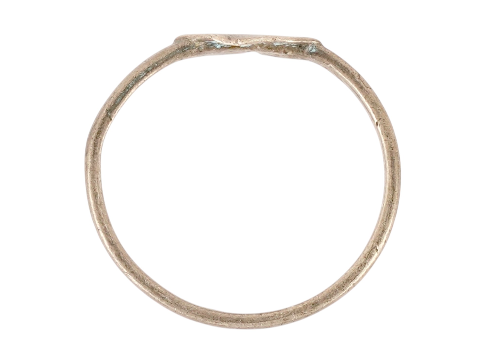 ANCIENT EGYPTIAN SILVER RING EYE 300 TO 100 BC PIC-5