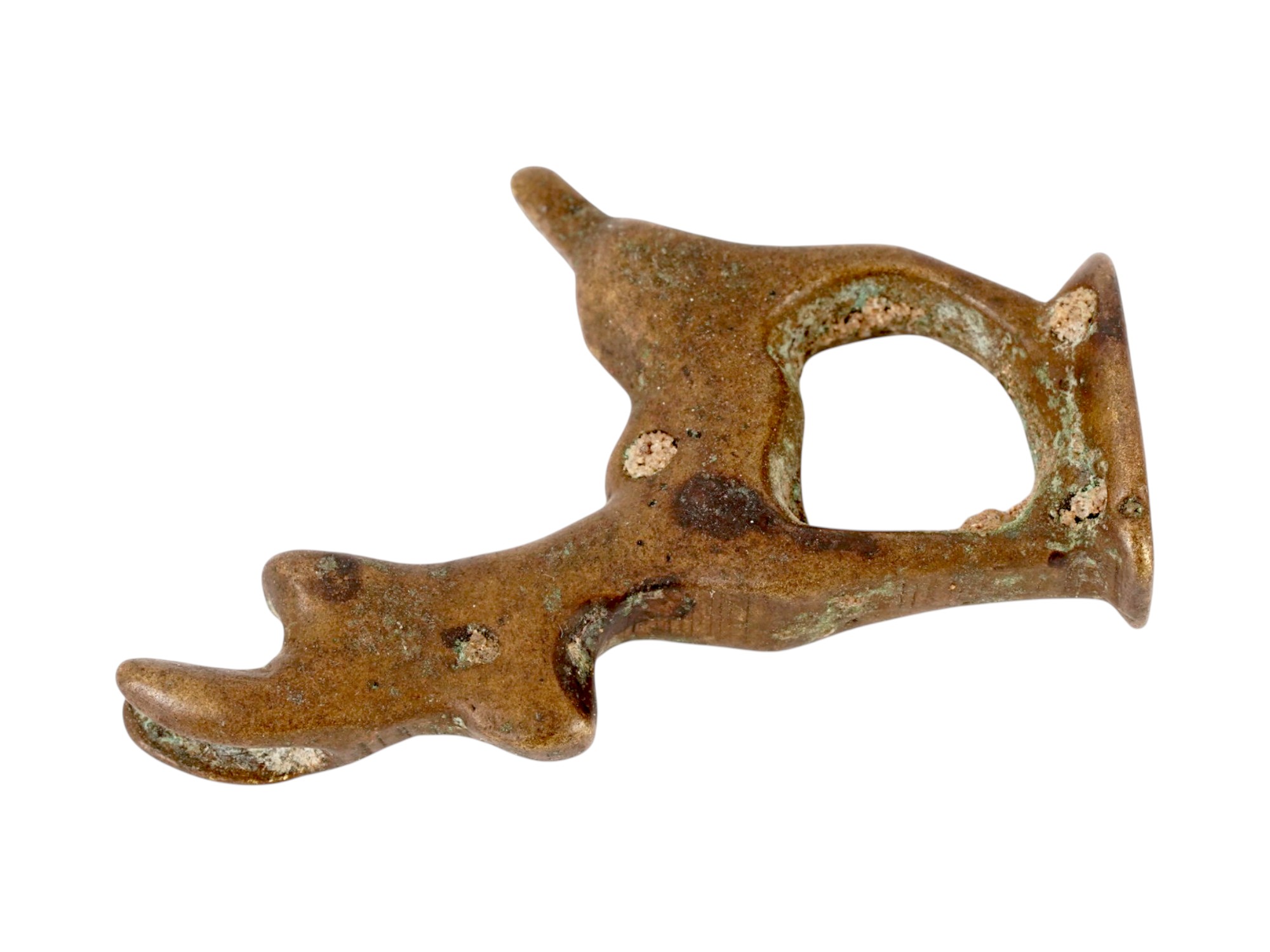 ANCIENT NEAR EASTERN LURISTAN BRONZE DEER FIGURINE PIC-3