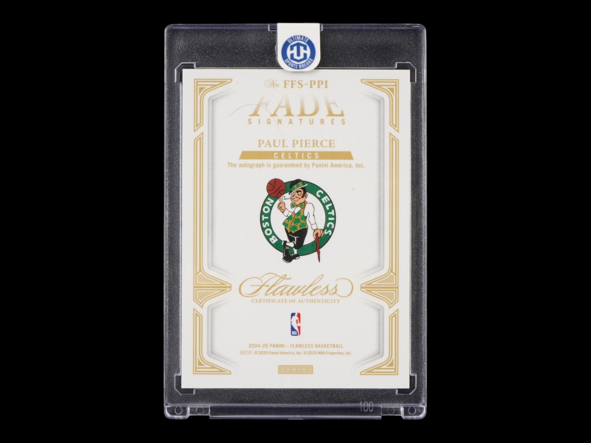 2024-25 PAUL PIERCE FLAWLESS FADE SIGNATURES SAPPHIRE /8 PIC-1