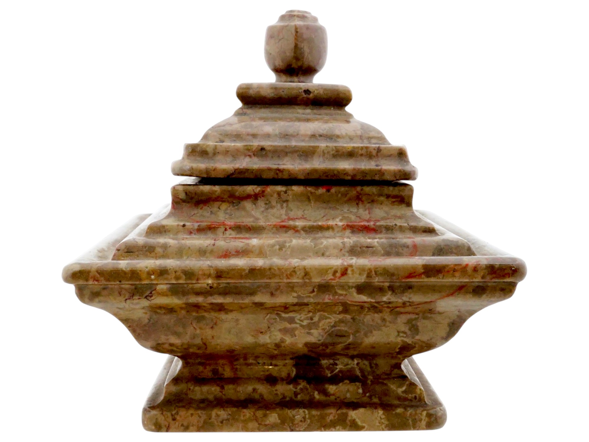 ANTIQUE ITALIAN NEOCLASSICAL GRAND TOUR MARBLE INKWELL PIC-2