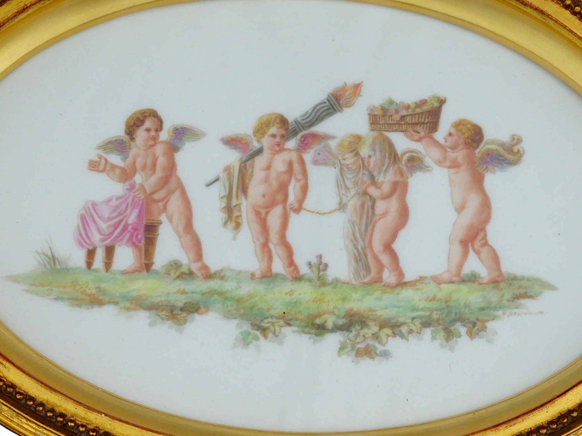 PAIR OF ANTIQUE PORCELAIN PLAQUES BY WEDGWOOD PIC-5
