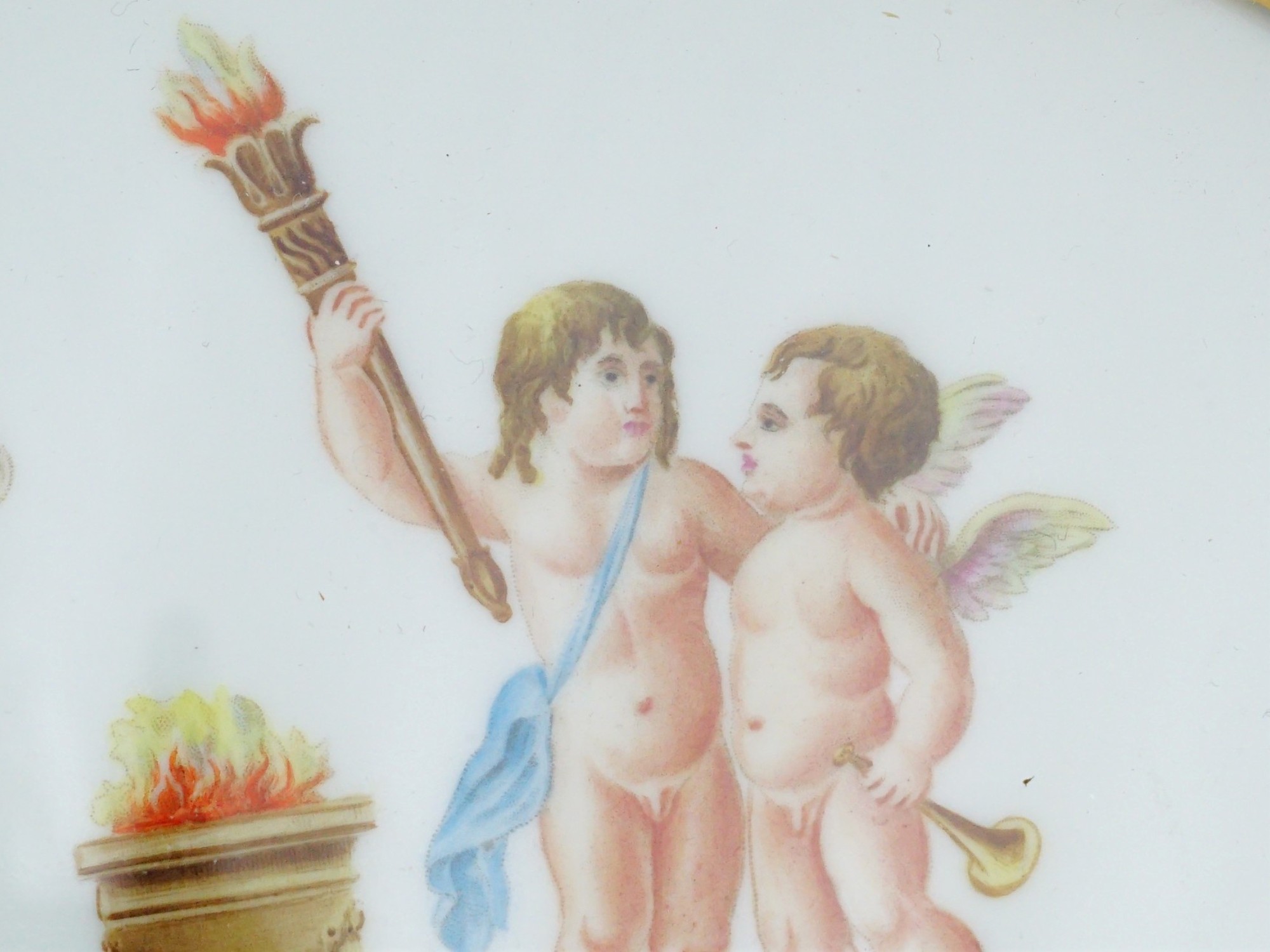 PAIR OF ANTIQUE PORCELAIN PLAQUES BY WEDGWOOD PIC-3