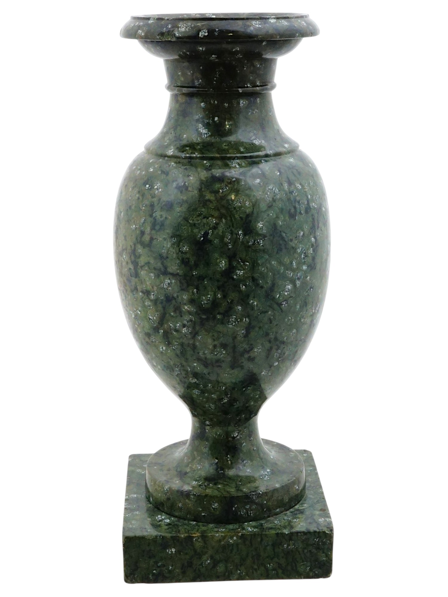 ANTIQUE GRAND TOUR GREEN MARBLE VASE PIC-