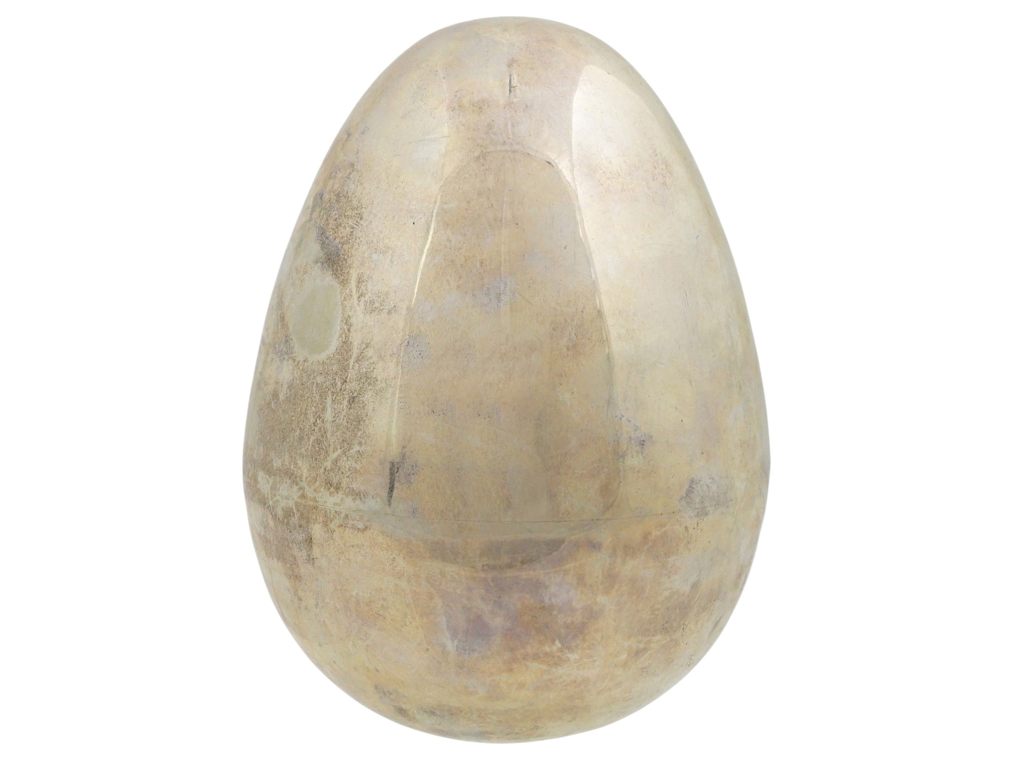 LARGE VINTAGE OR ANTIQUE SILVER PLATED DECORATIVE EGG PIC-