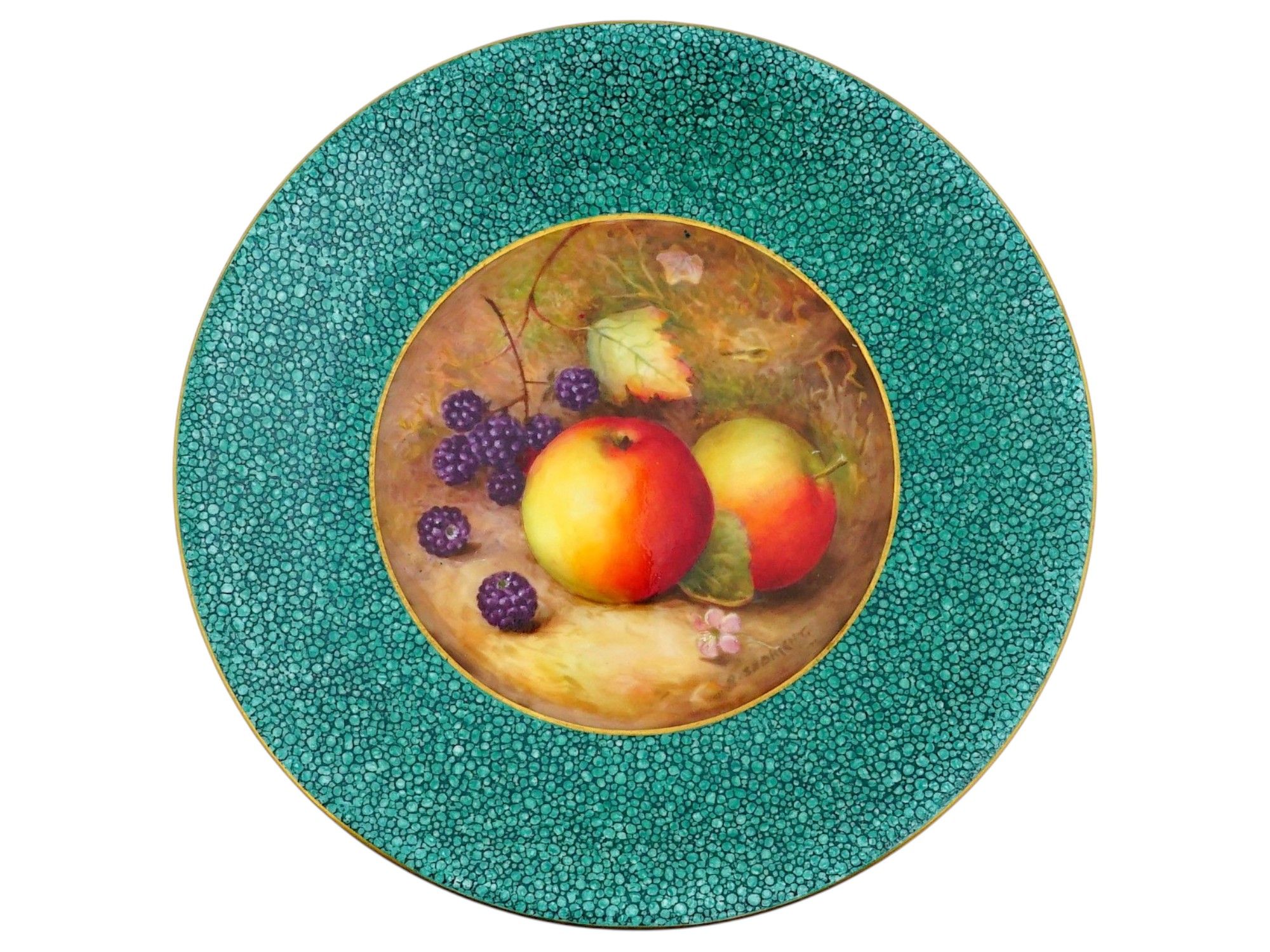 ENGLISH ROYAL WORCESTER PORCELAIN CABINET PLATE PIC-