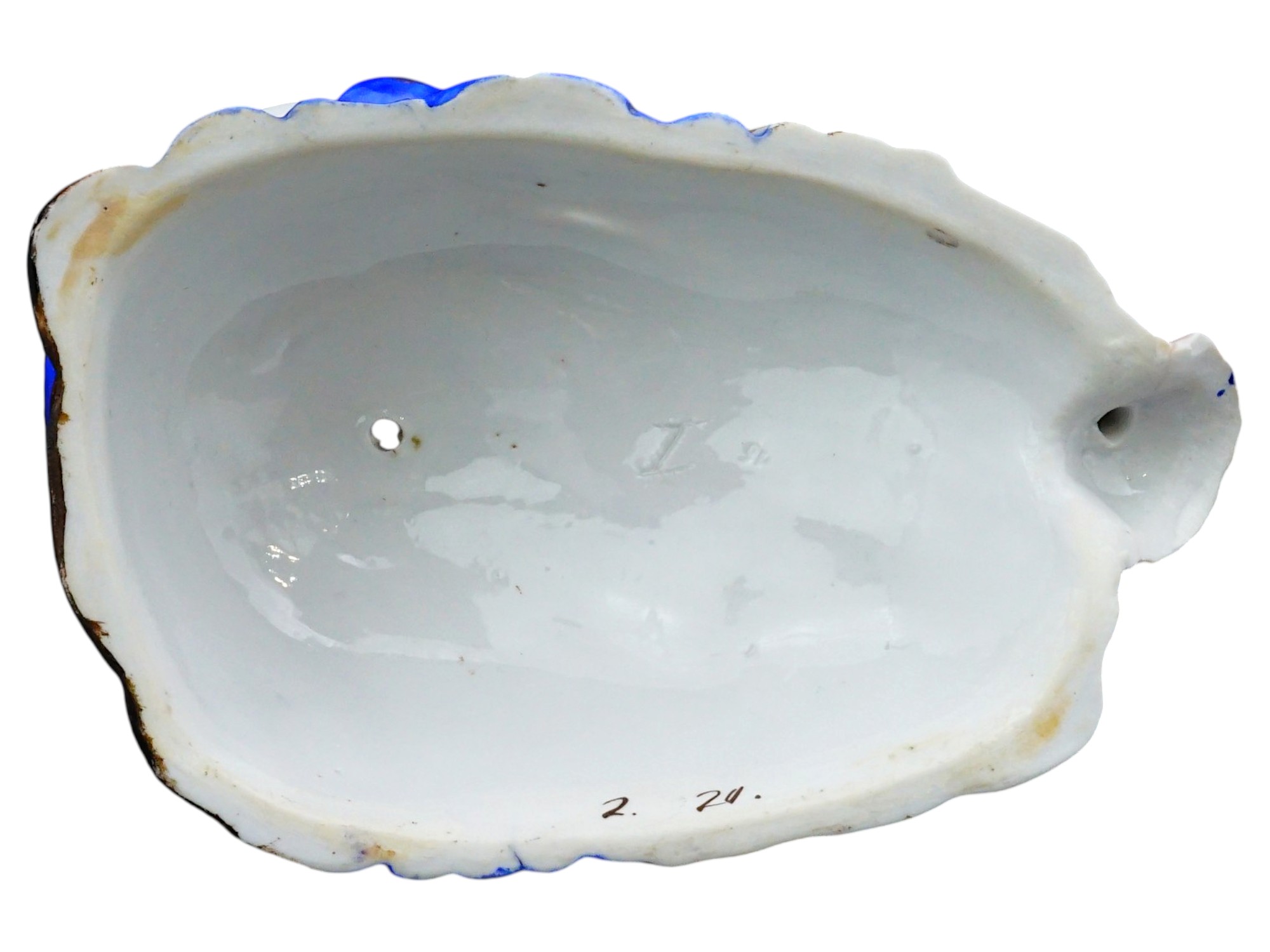 ANTIQUE VIEUX PARIS STYLE FIGURAL PORCELAIN INKWELL PIC-8