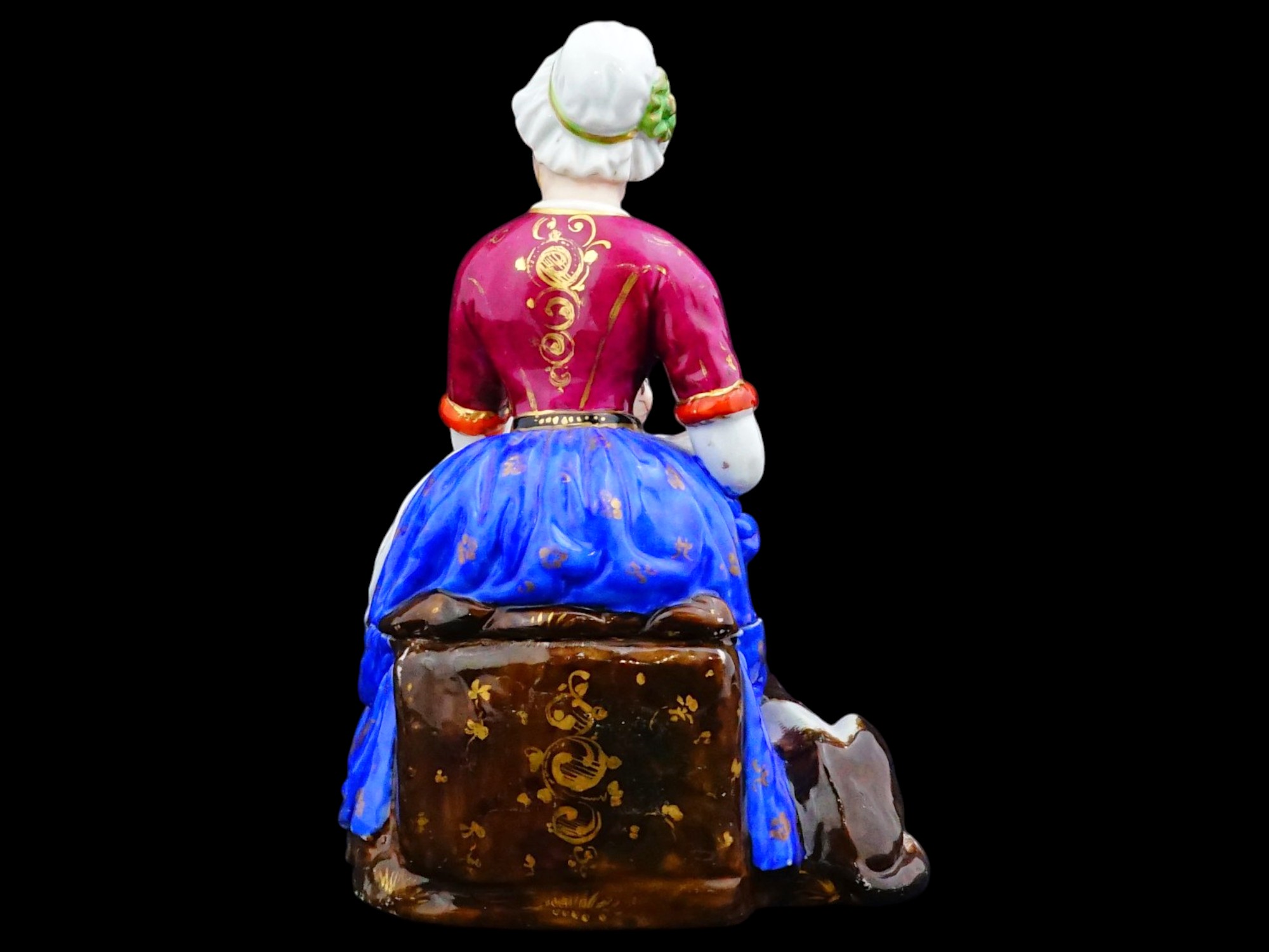 ANTIQUE VIEUX PARIS STYLE FIGURAL PORCELAIN INKWELL PIC-4