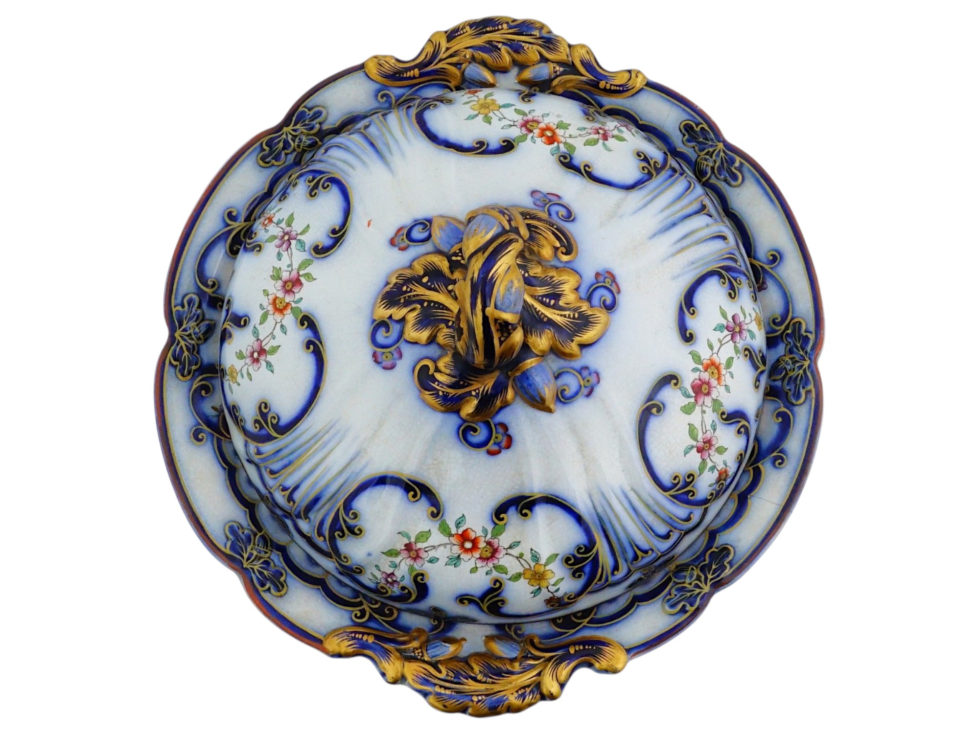 ANTIQUE VICTORIAN MINTON PORCELAIN COVERED TUREEN PIC-5