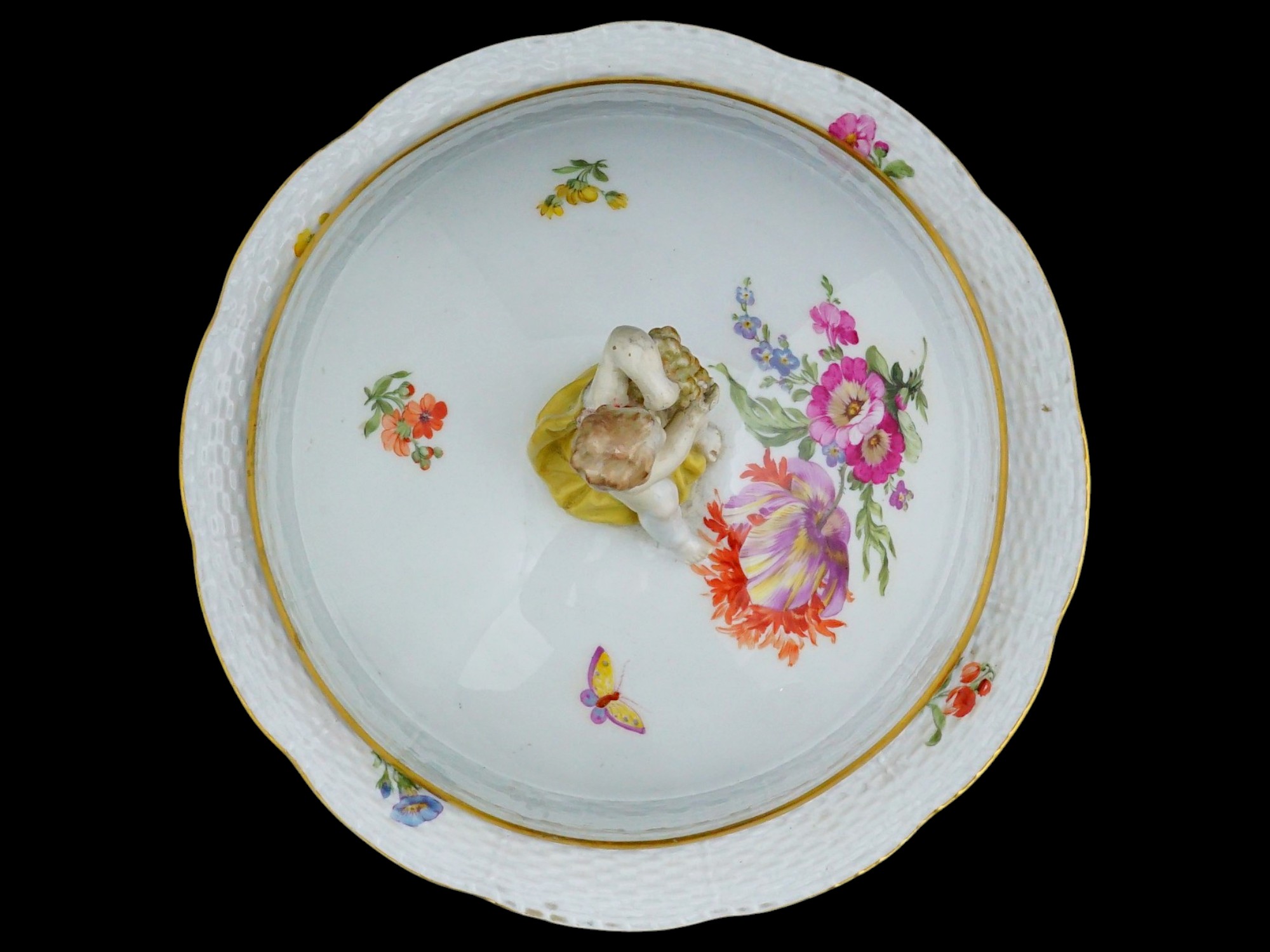 ANTIQUE GERMAN KPM BERLIN PORCELAIN VEGETABLE TUREEN PIC-5
