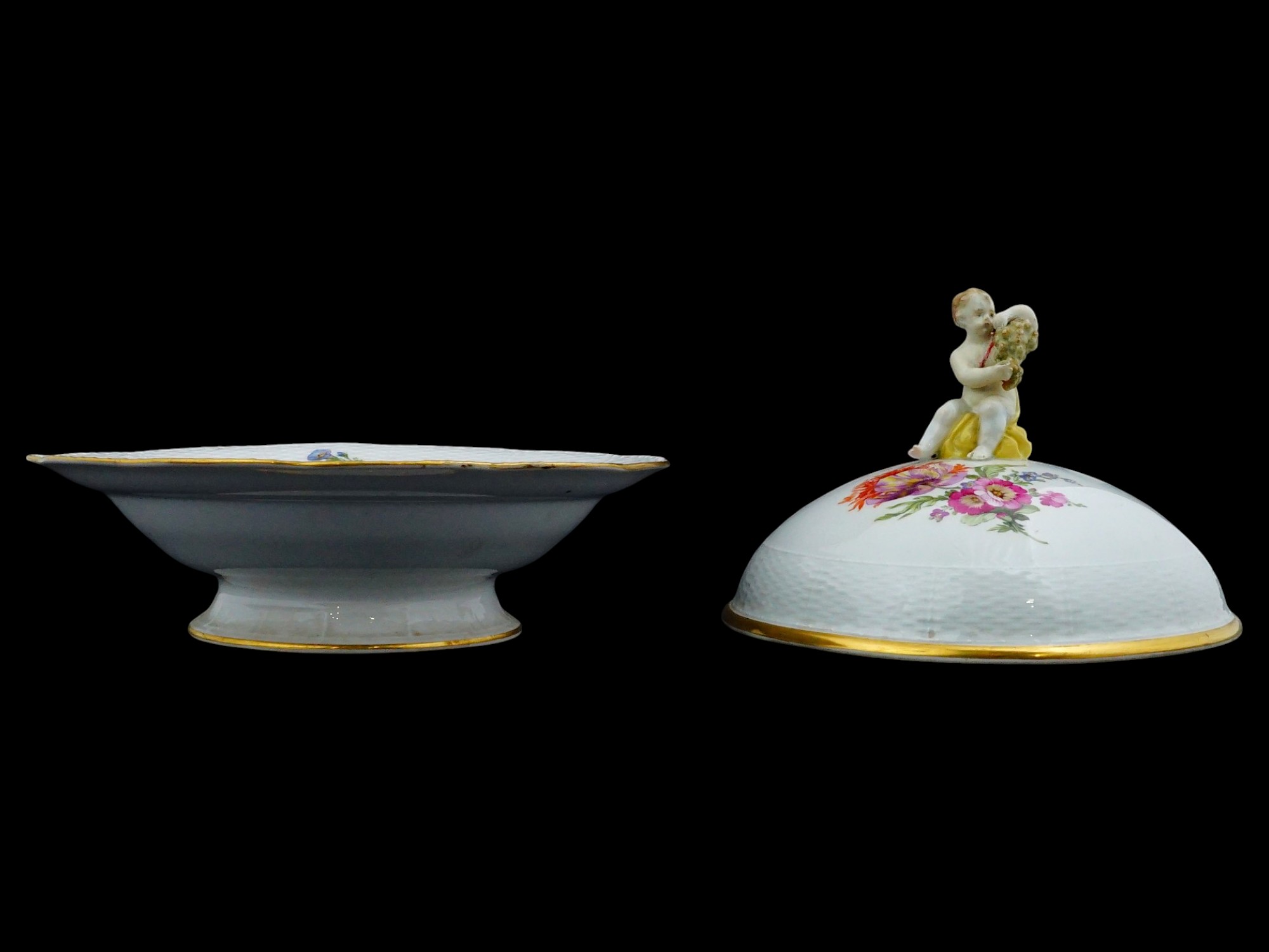 ANTIQUE GERMAN KPM BERLIN PORCELAIN VEGETABLE TUREEN PIC-4