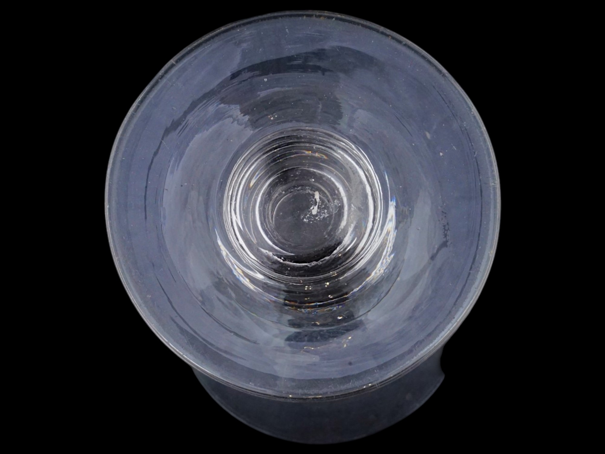 MASONIC ETCHED INITIALS CLEAR GLASS WINE GOBLET PIC-6