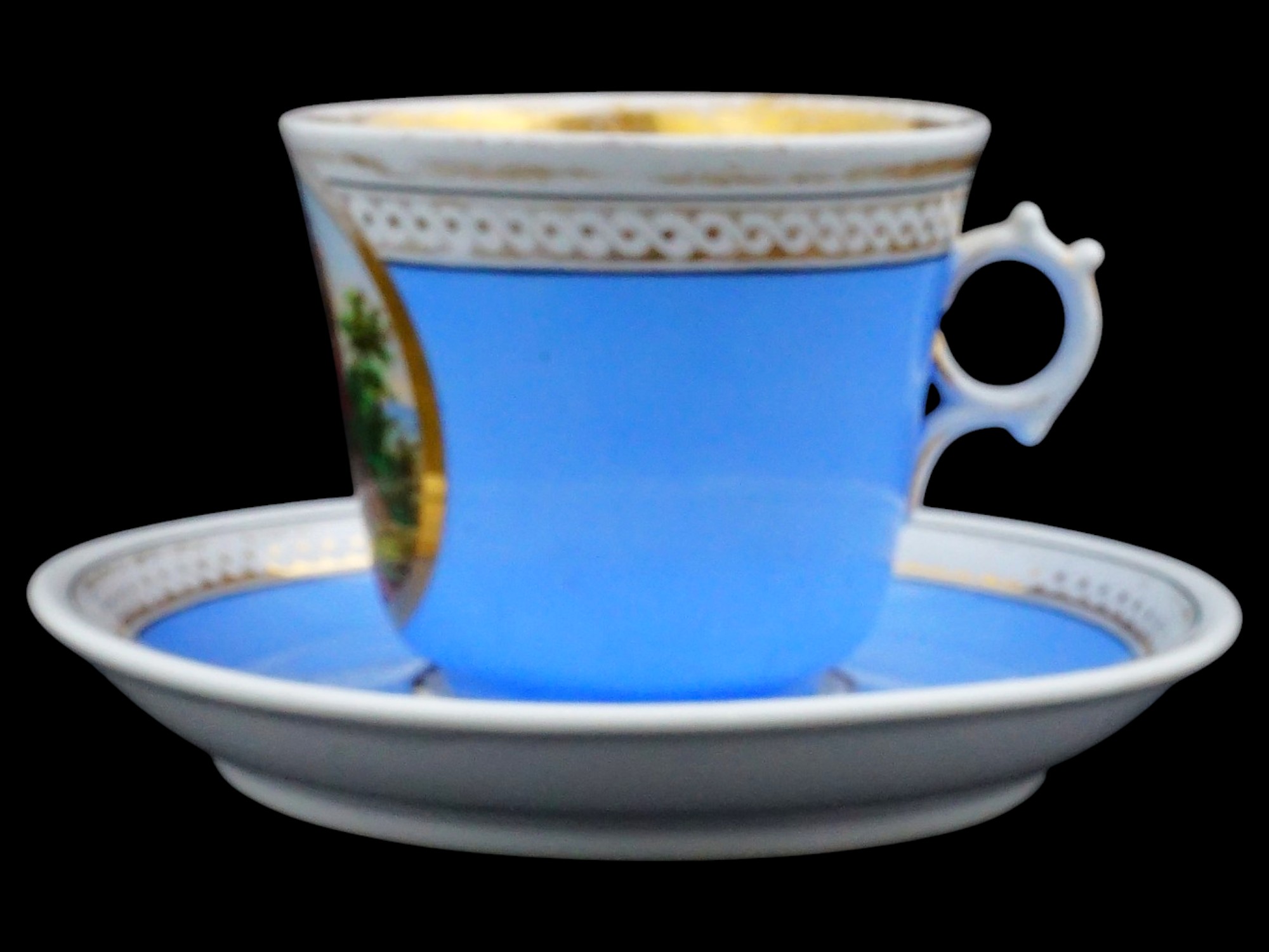 ANTIQUE PORCELAIN TEA CUP SET BY CARL TIELSСH ALTWASSER PIC-2