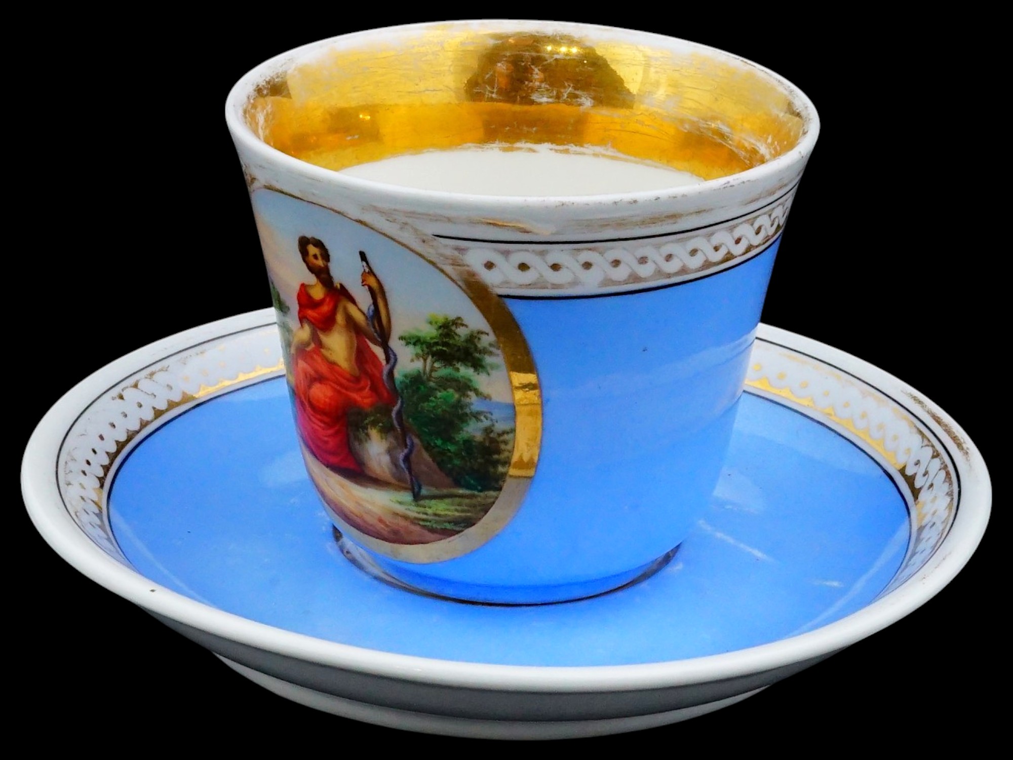 ANTIQUE PORCELAIN TEA CUP SET BY CARL TIELSСH ALTWASSER PIC-1