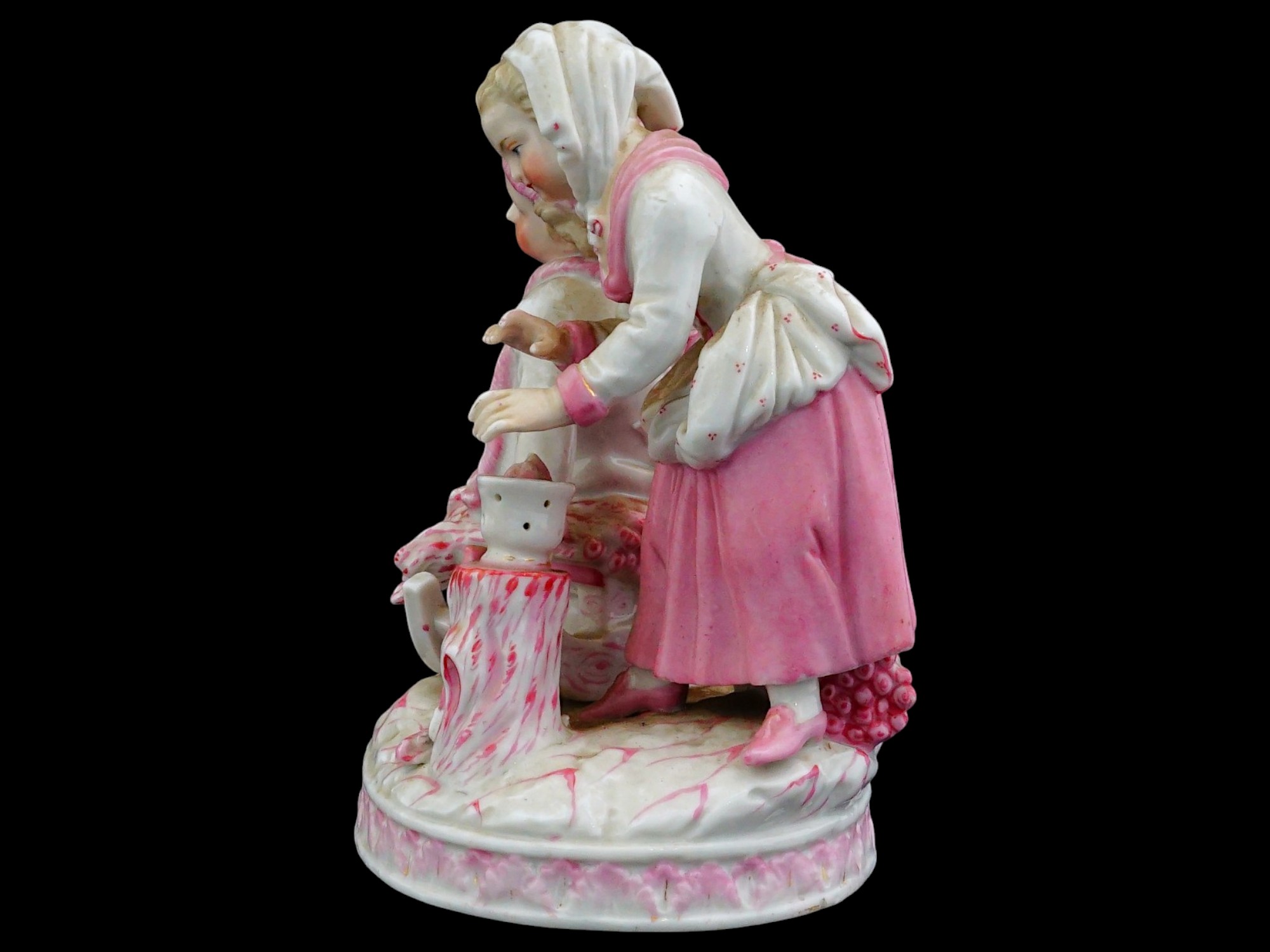 ANTIQUE 19TH CENTURY HAND PAINTED PORCELAIN FIGURE PIC-1