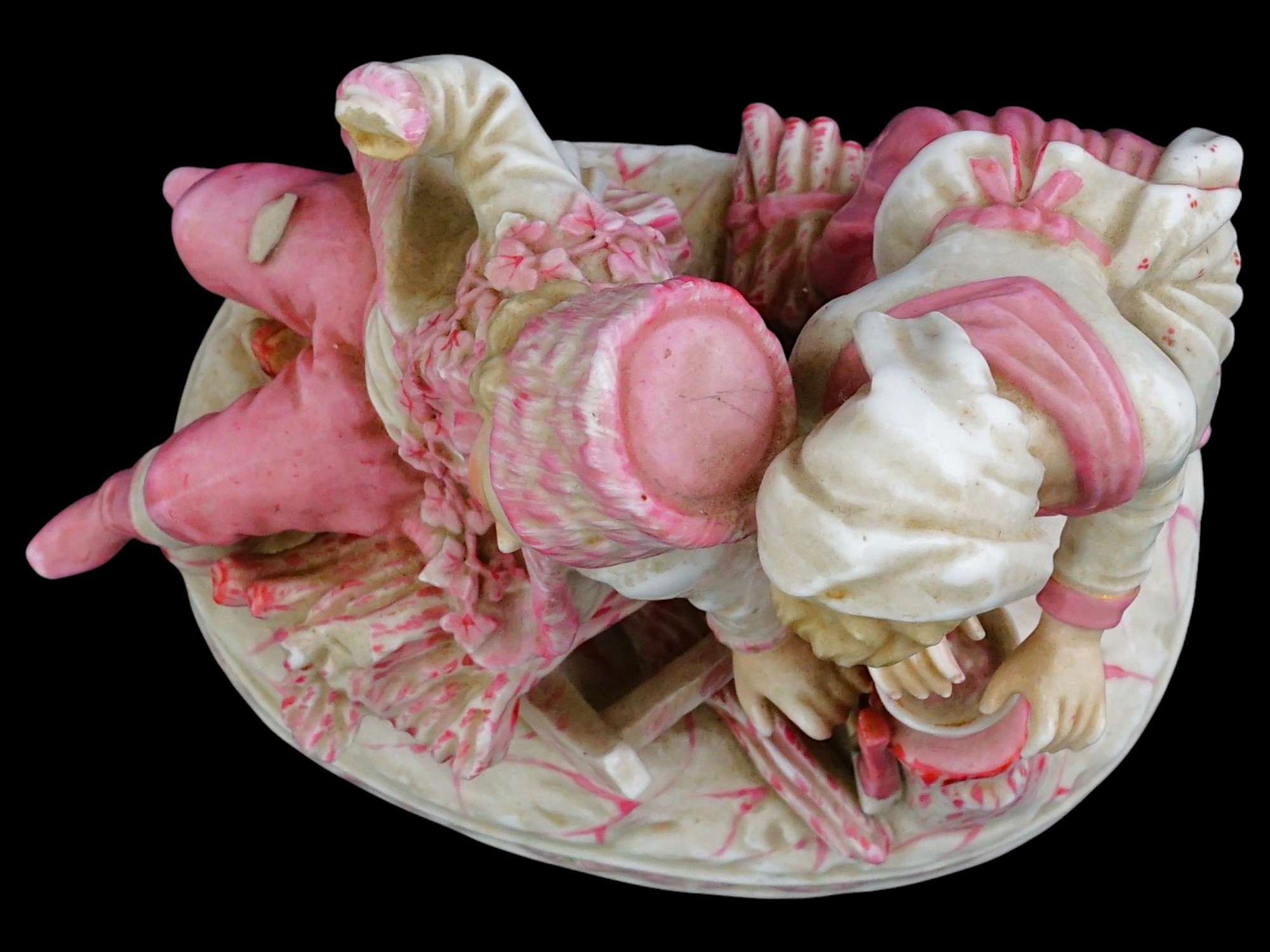 ANTIQUE 19TH CENTURY HAND PAINTED PORCELAIN FIGURE PIC-4