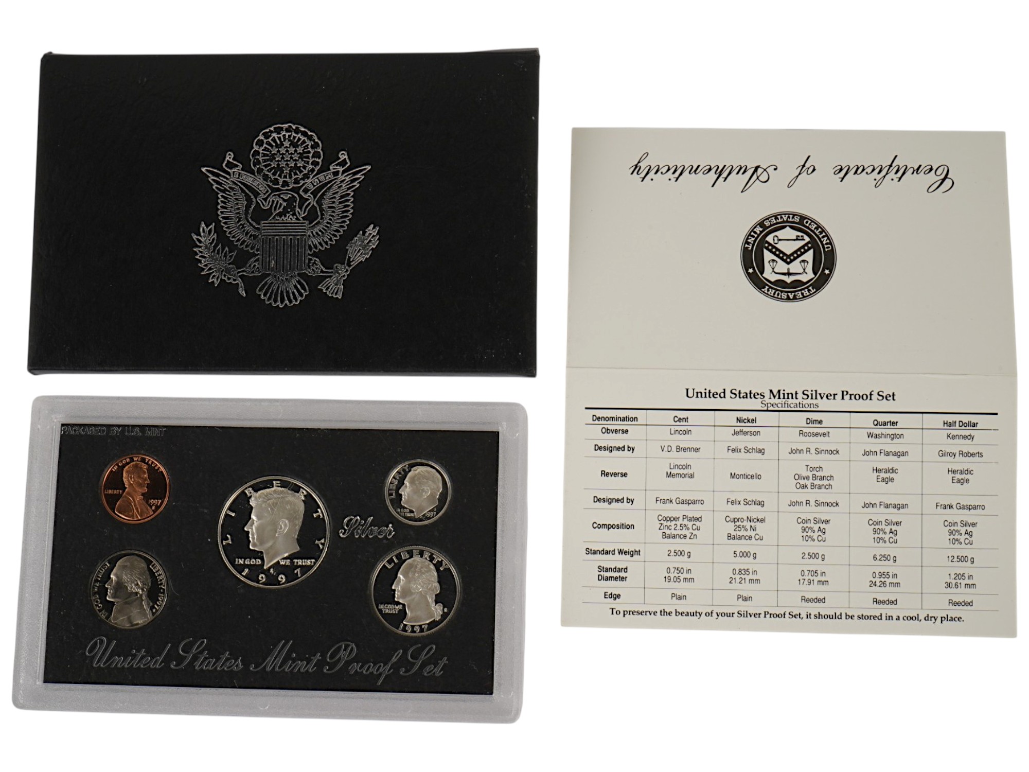 1997 AND 1998 UNITED STATES MINT SILVER PROOF SETS PIC-1