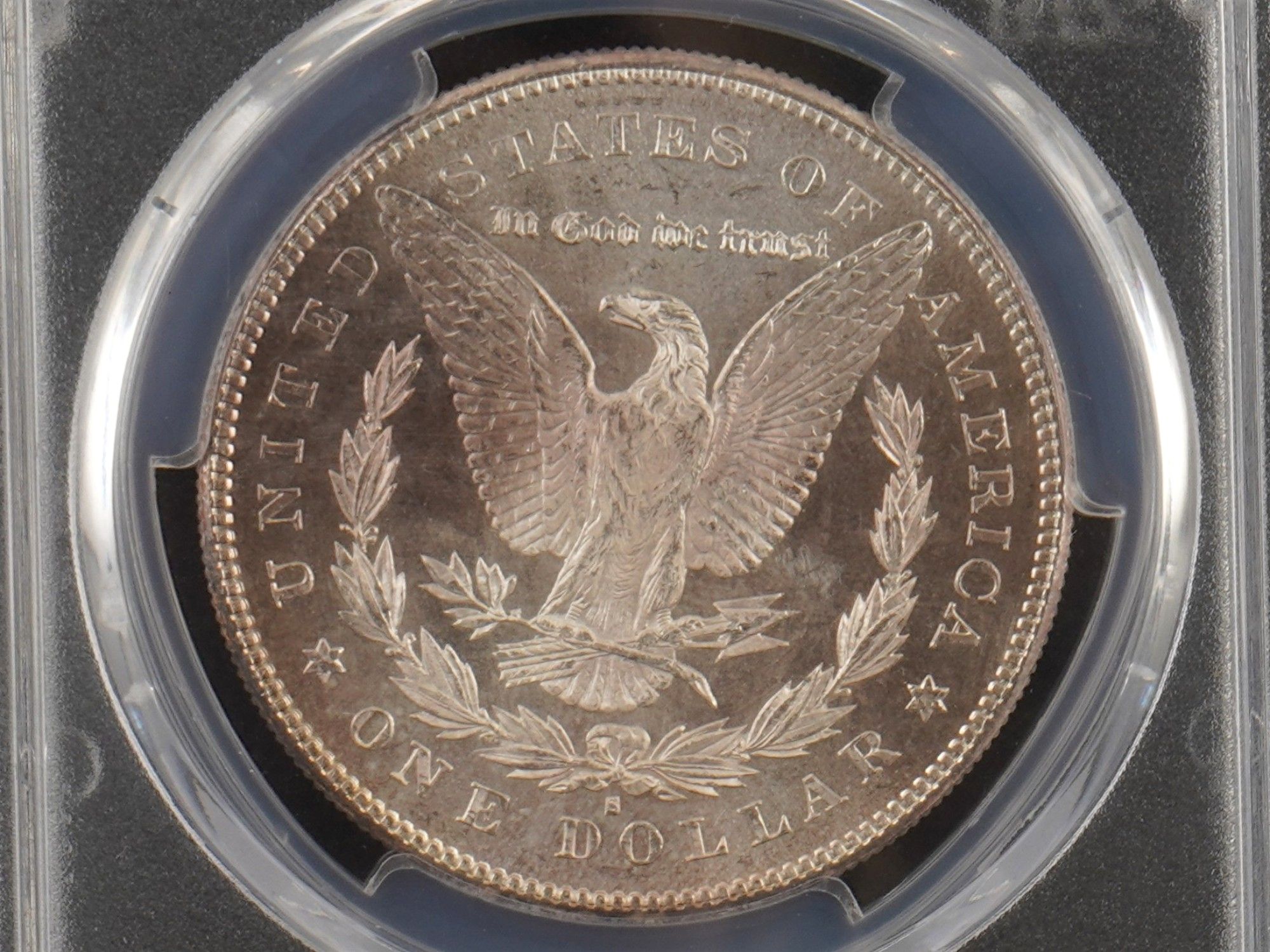 ANTIQUE AMERICAN 1878 S MORGAN SILVER DOLLAR GRADED PIC-3