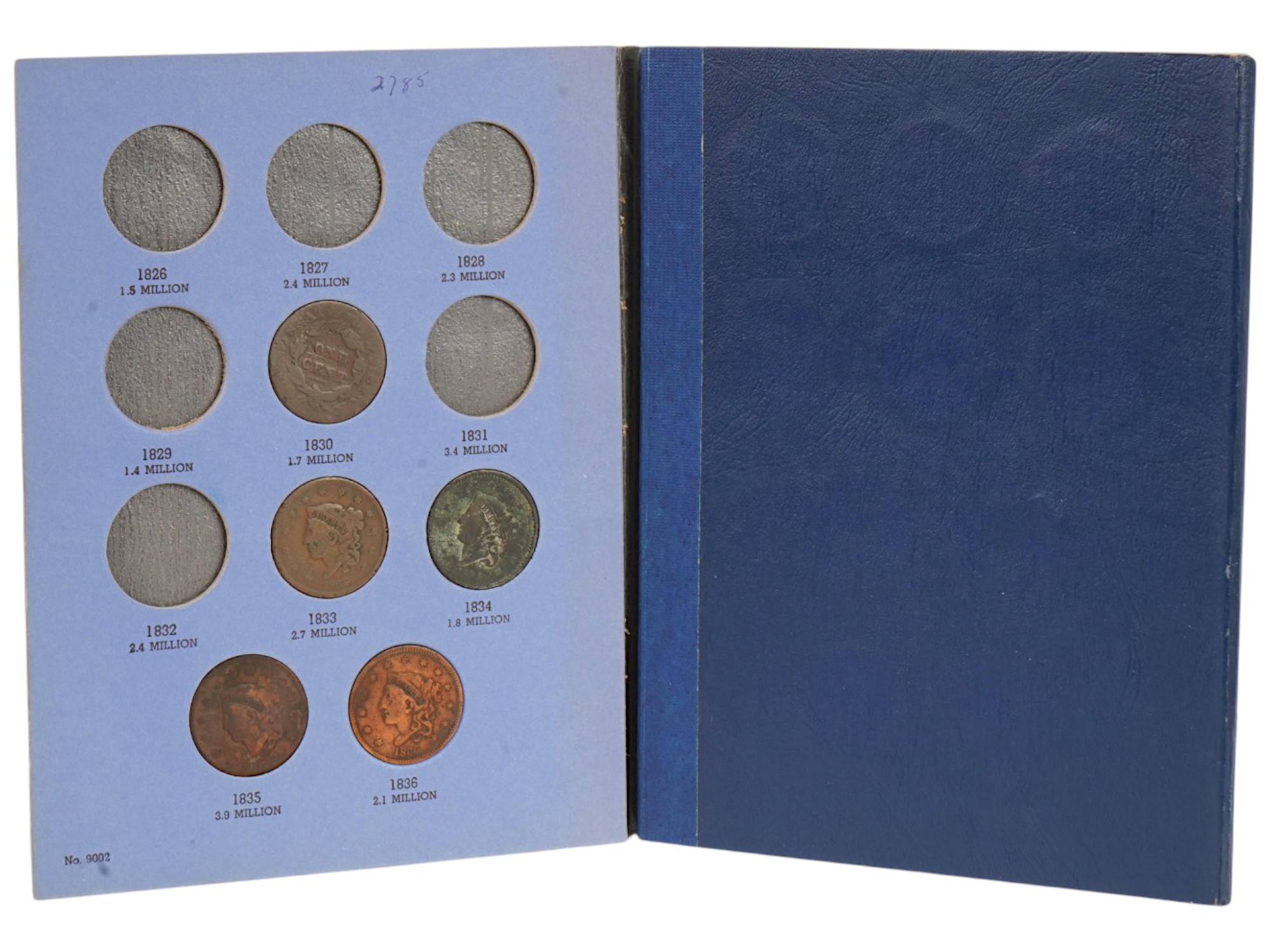 COLLECTION BOOK OF ANTIQUE UNITED STATES LARGE CENTS PIC-2
