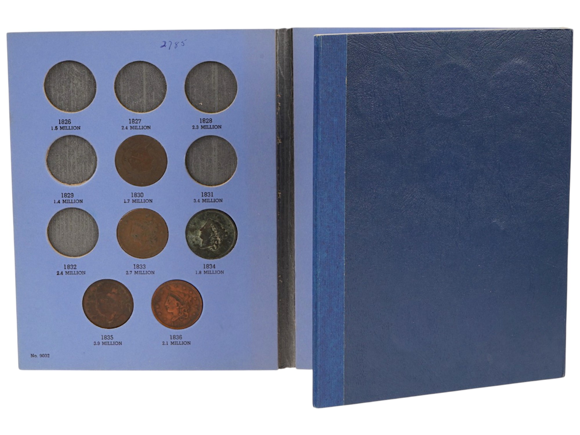 COLLECTION BOOK OF ANTIQUE UNITED STATES LARGE CENTS PIC-1