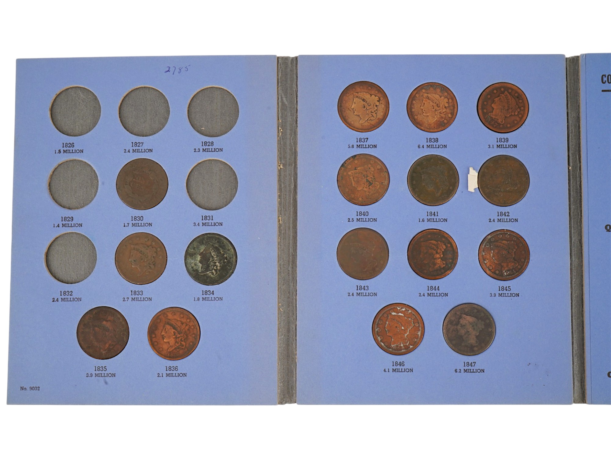 COLLECTION BOOK OF ANTIQUE UNITED STATES LARGE CENTS PIC-3