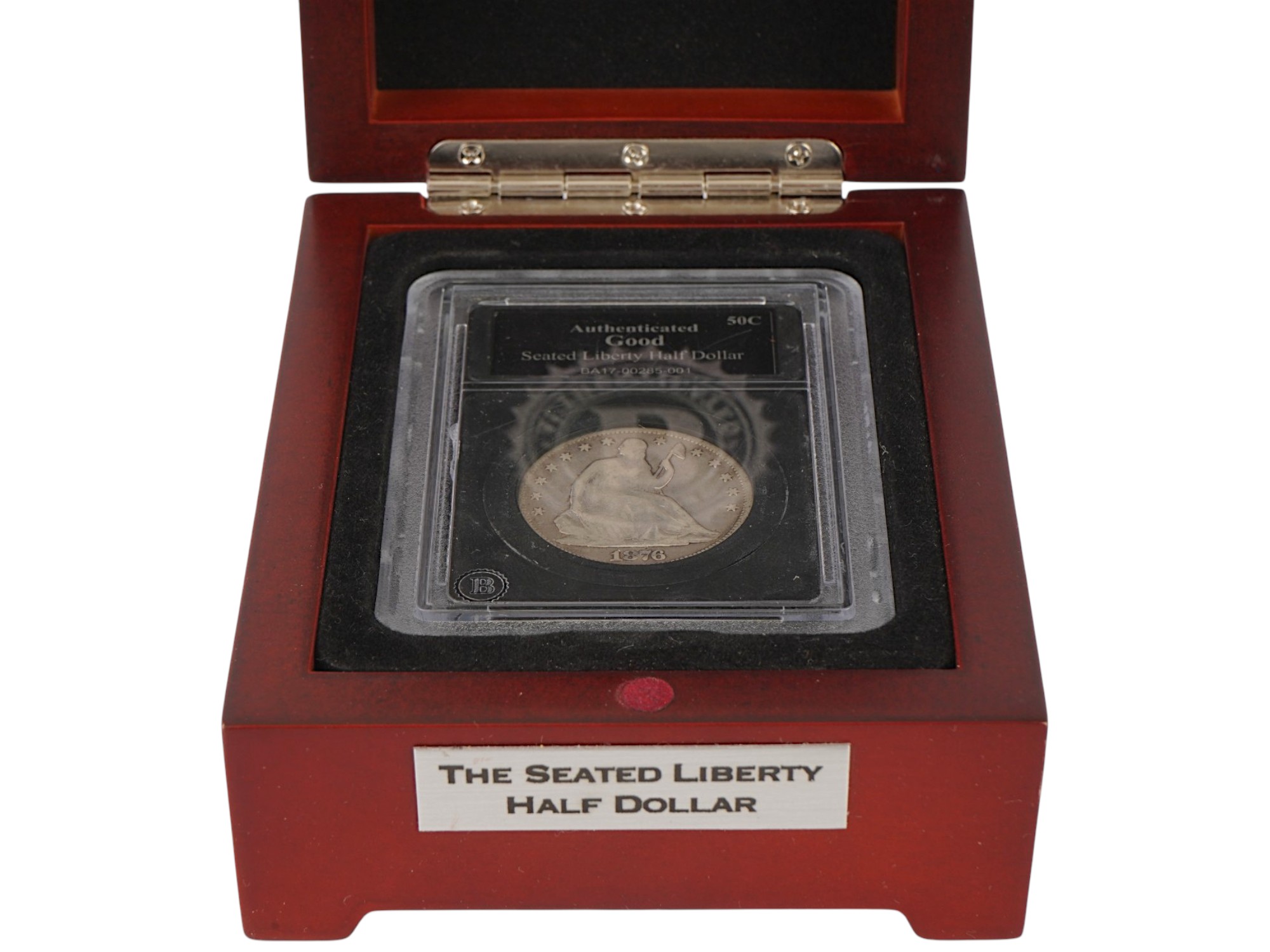 1876 SEATED LIBERTY SILVER HALF DOLLAR CERTIFIED PIC-2