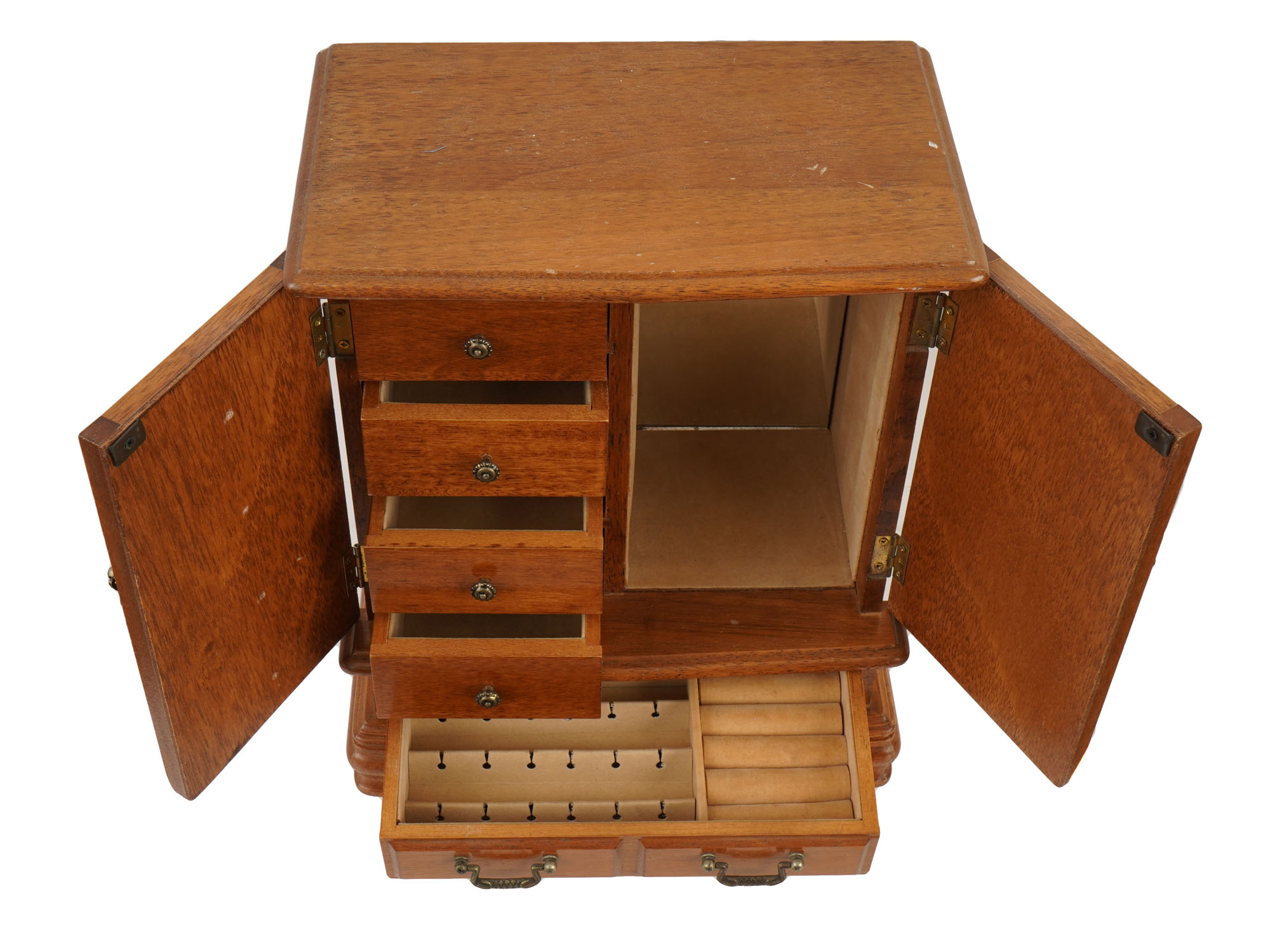 VINTAGE TAIWANESE WOODEN MUSIX BOX JEWELRY CABINET PIC-6
